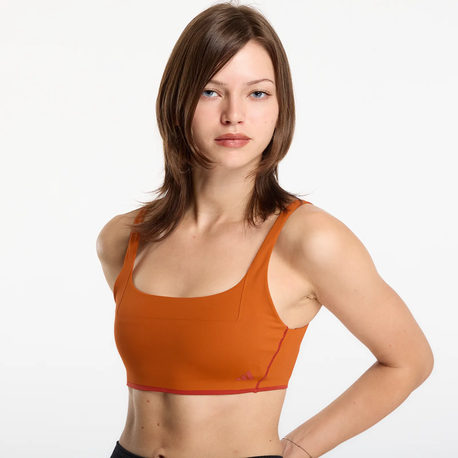 Sutiãs femininos adidas x entire studios Optime Training Low Support Bra Fox Red