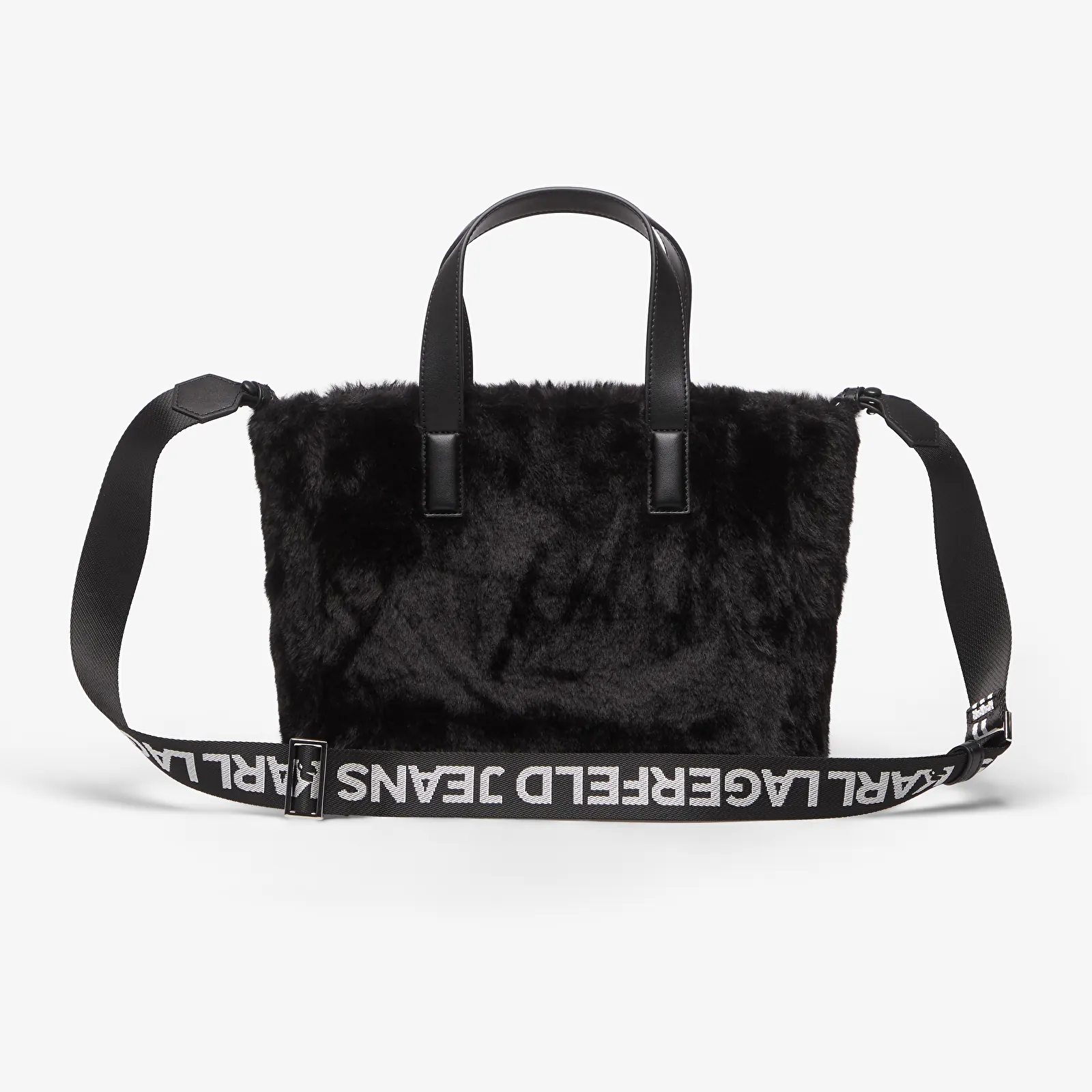 Rankinės Karl Lagerfeld Jeans Box Logo Mini Tote Furry Black