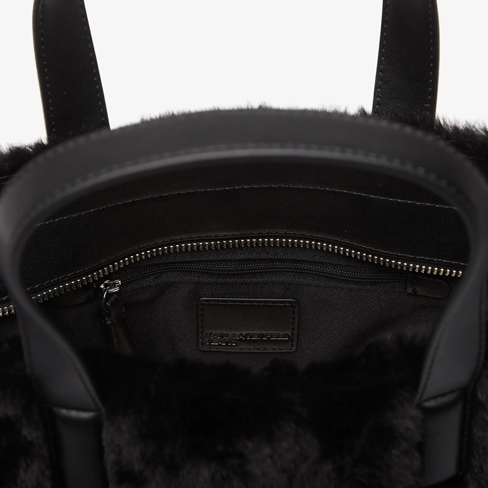 Rankinės Karl Lagerfeld Jeans Box Logo Mini Tote Furry Black