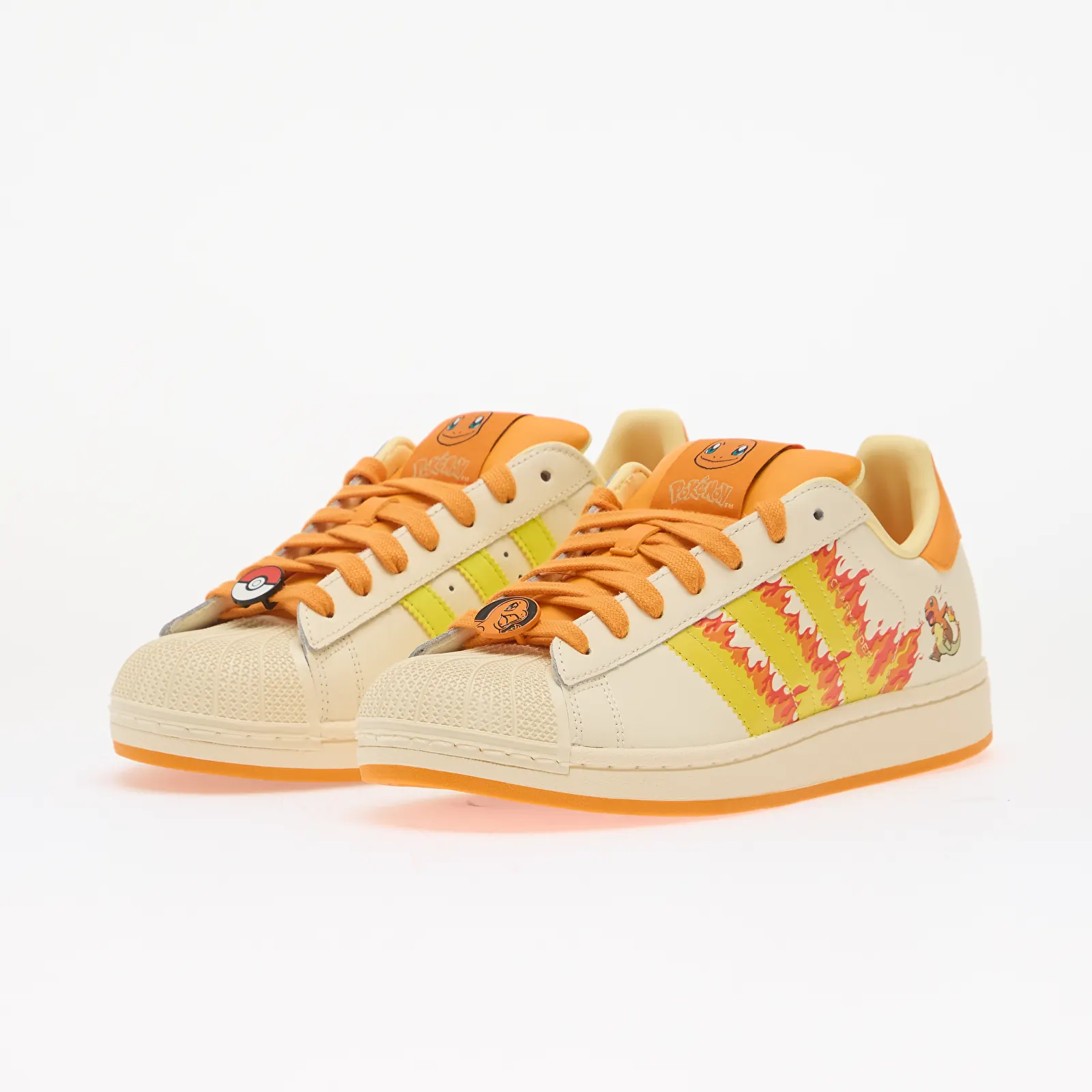 Pánské tenisky a boty adidas x Pokemon Superstar II (Charmander) Cream White/ Shock Yellow/ Bright Orange