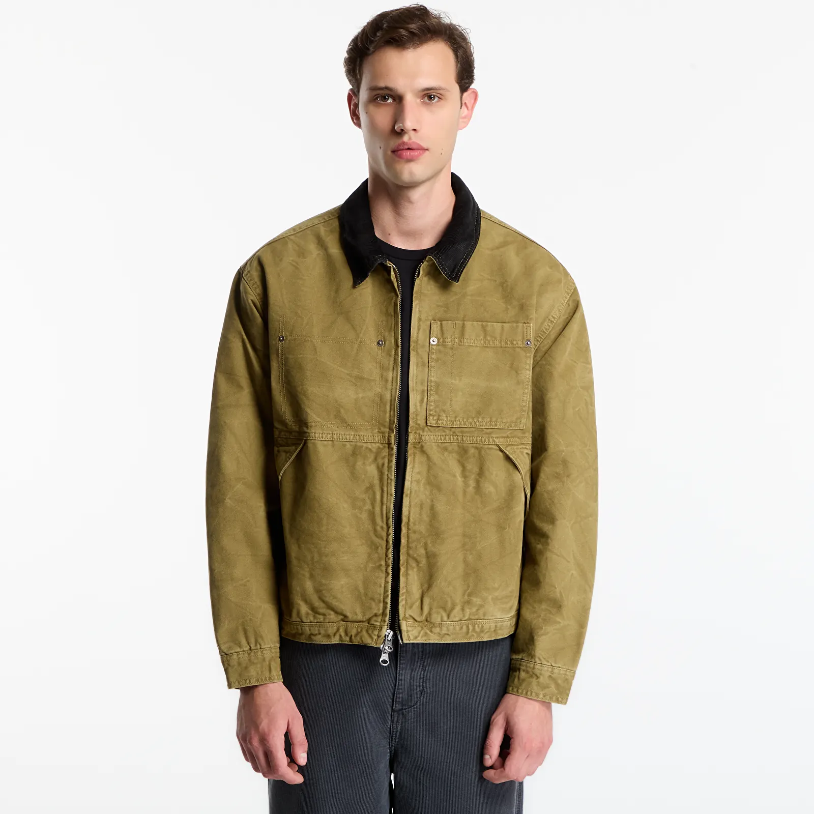 Jackets Vans Nico Chore Canvas Jacket Olive Brown