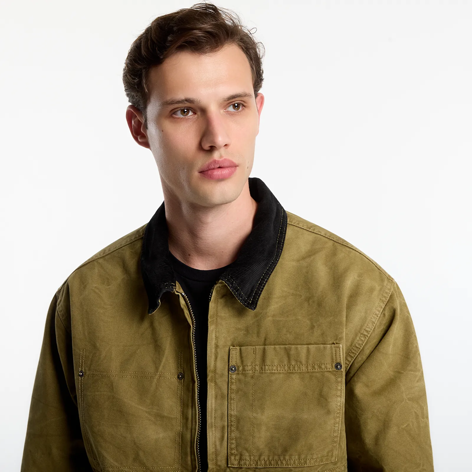 Jackets Vans Nico Chore Canvas Jacket Olive Brown
