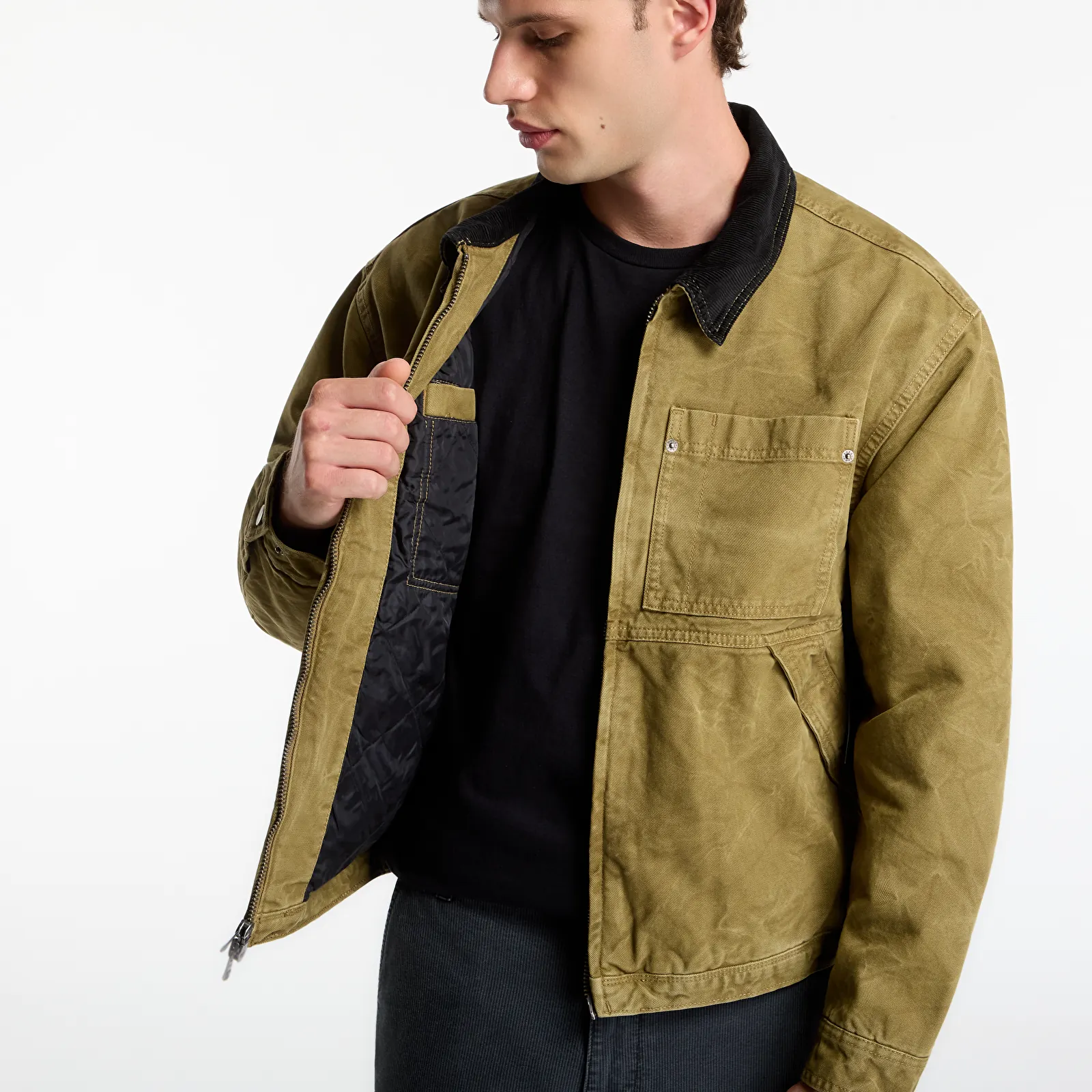 Jackets Vans Nico Chore Canvas Jacket Olive Brown