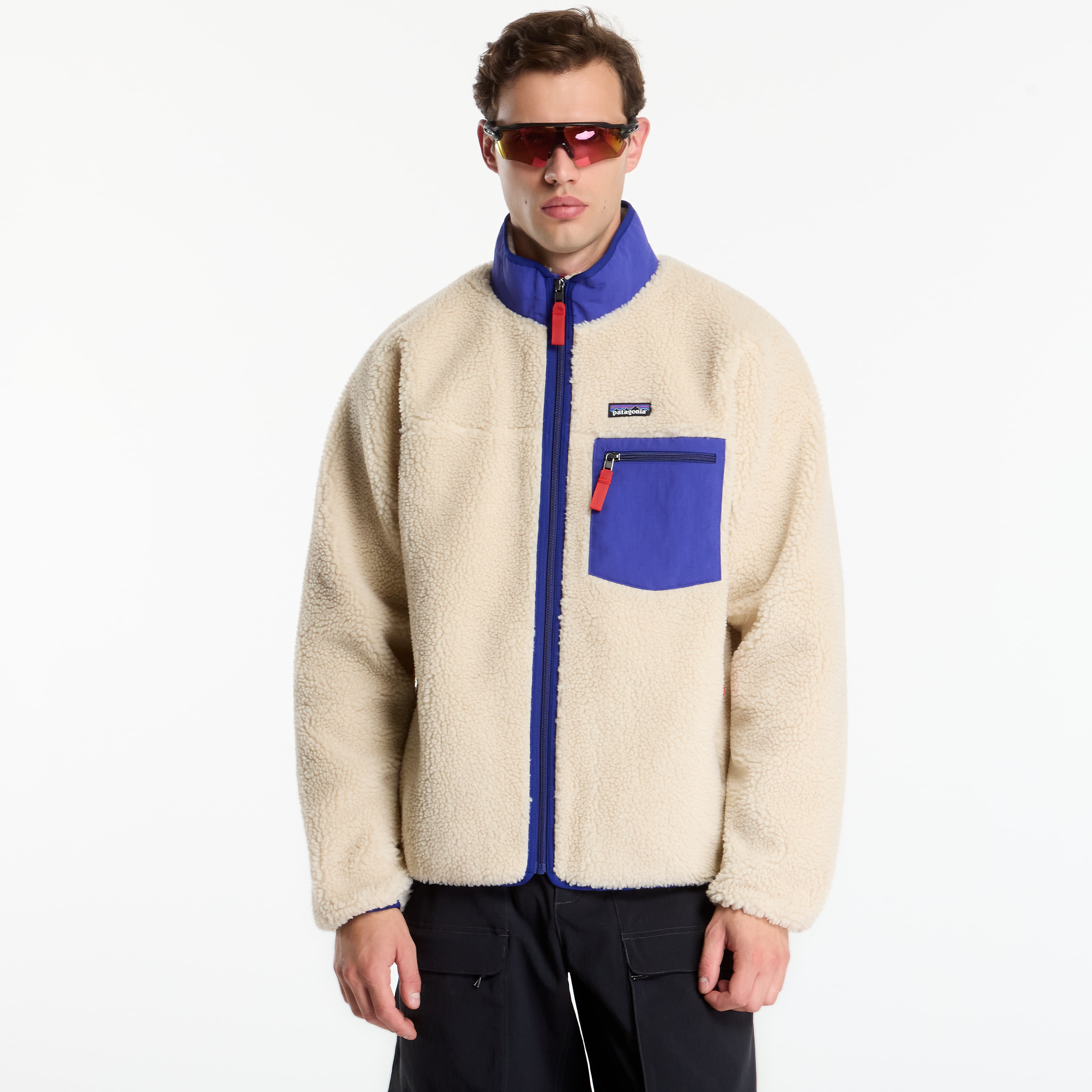 Яке Patagonia M's Classic Retro-X Jacket Dark Natural/ Cobalt Blue M