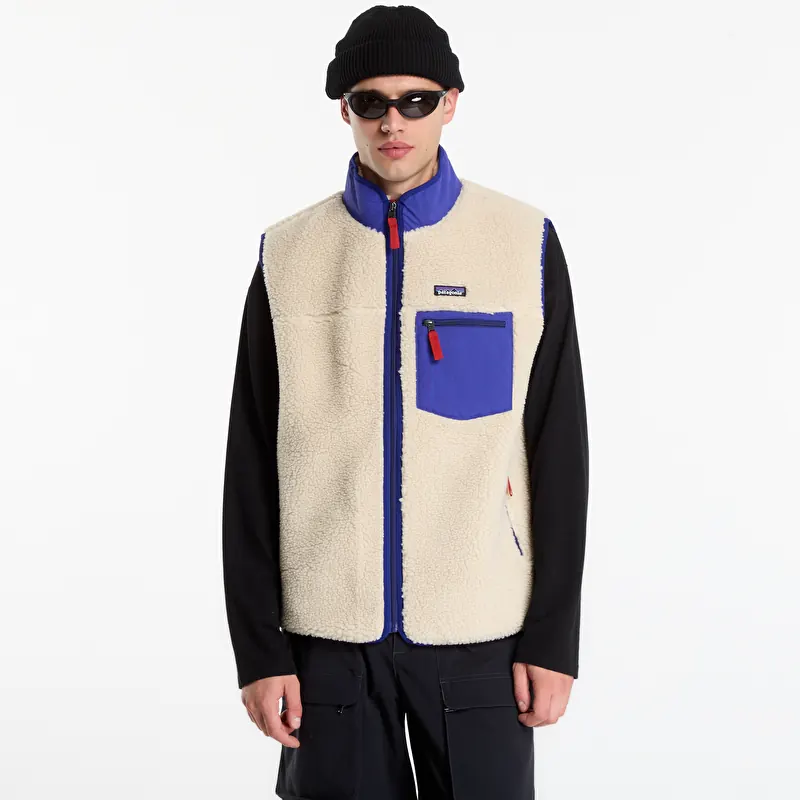 Liemenė Patagonia M's Classic Retro-X Vest Dark Natural/ Cobalt Blue
