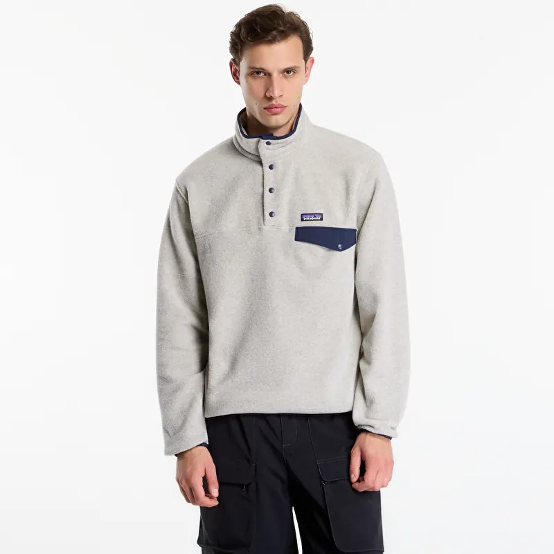 Patagonia M's LW Synch Snap-T P/O Oatmeal Heather/ New Navy