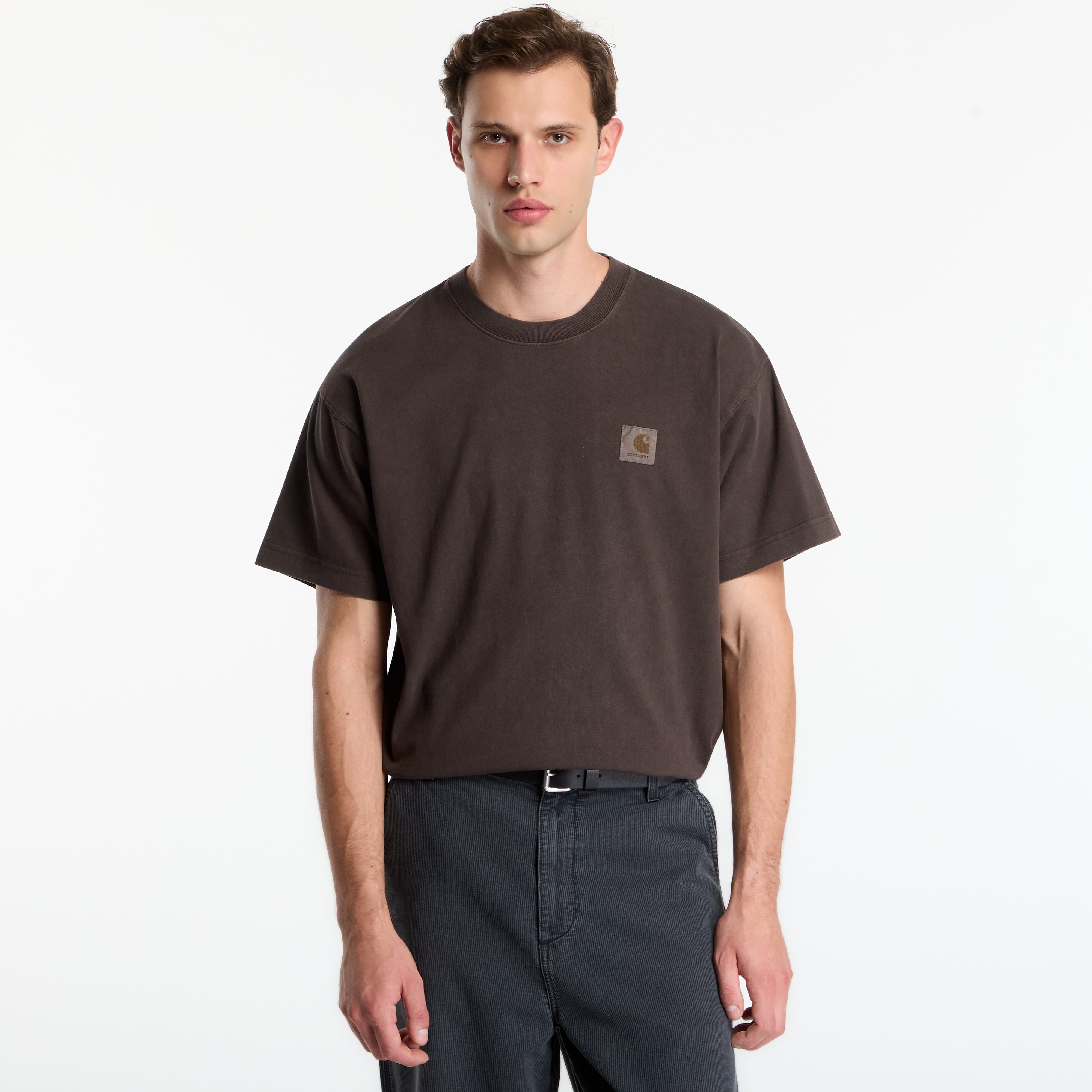 Тениска Carhartt WIP S/S Vista T-Shirt UNISEX Tobacco Garment Dyed XS