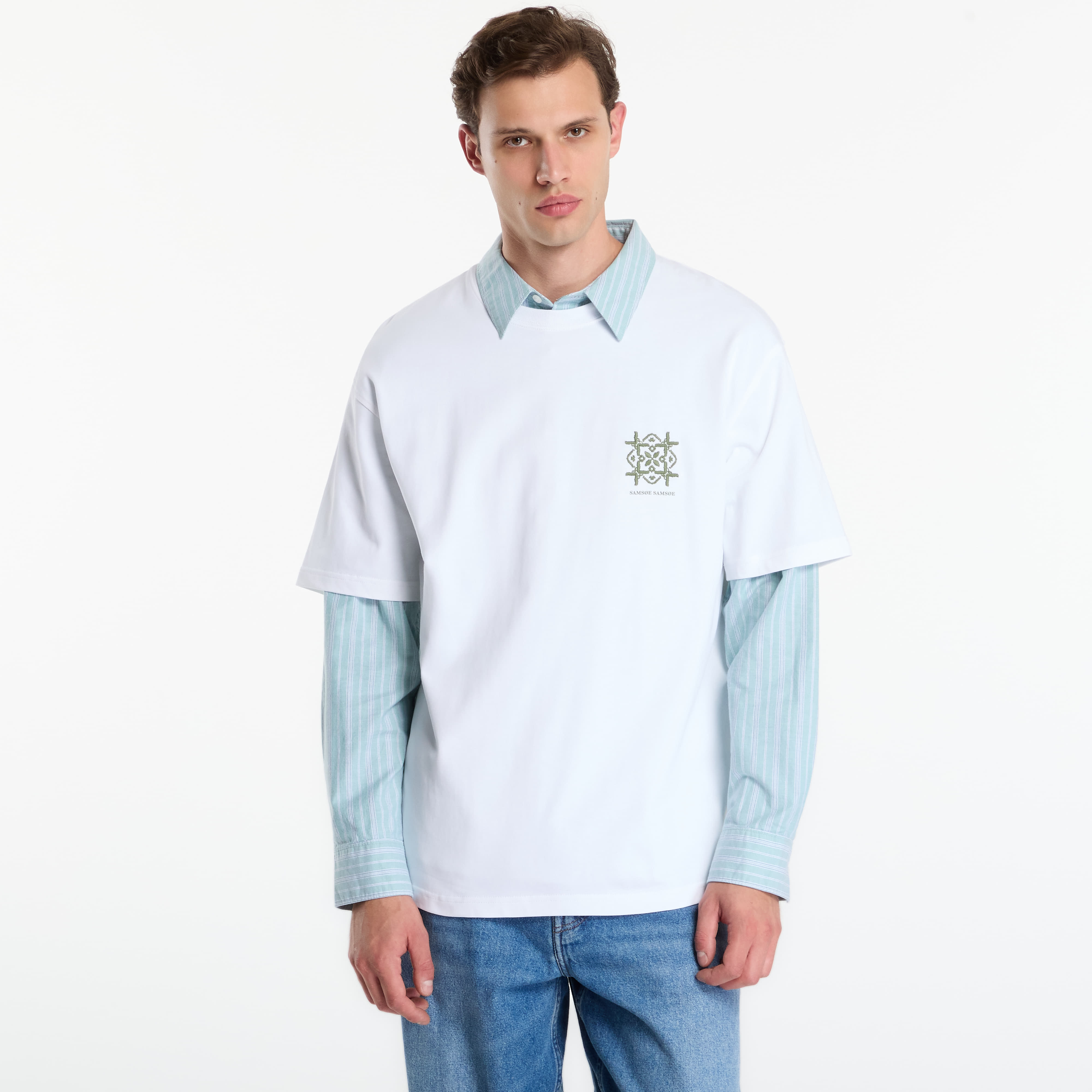 Тениска Samsøe Samsøe Sajes T-shirt Green Tile S