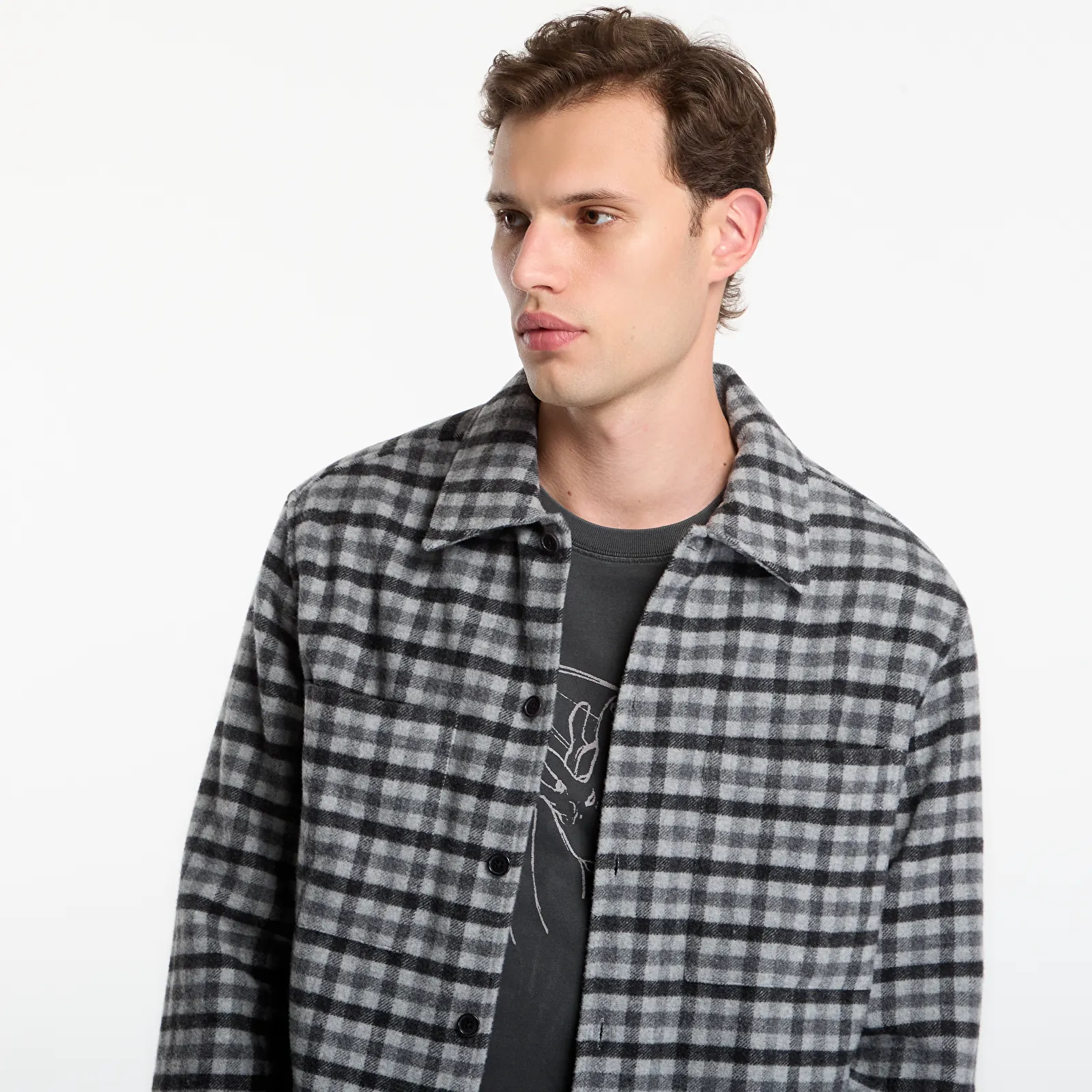 Chemises Samsøe Samsøe Sacastor X O Overshirt Grey Mel. Ch.
