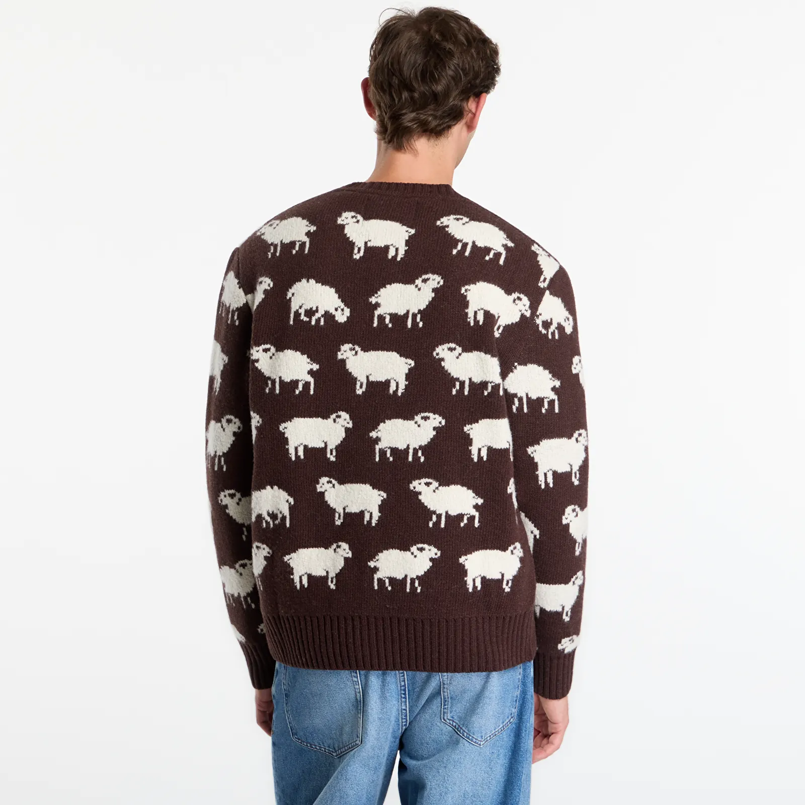 Megztiniai Gant Wool Blend Jacquard C-Neck Black Mud