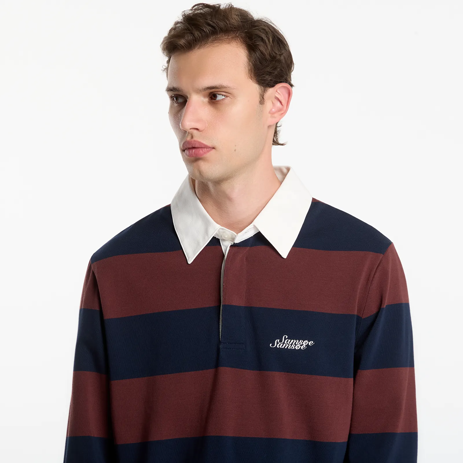 T-shirts Samsøe Samsøe Sakevin X Polo LS Bitter Chocolate St.