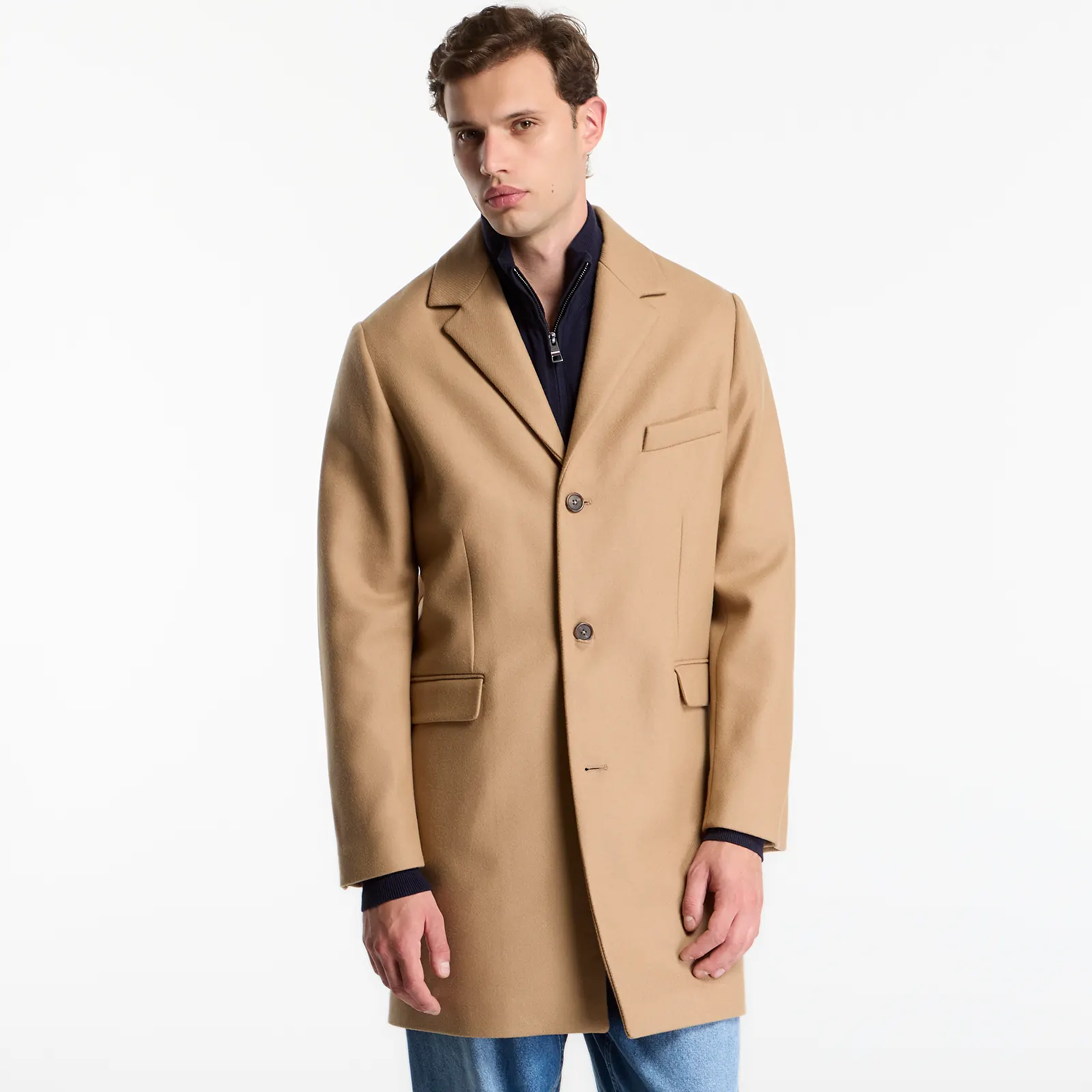 Παλτά Gant Classic Wool Coat Fudge