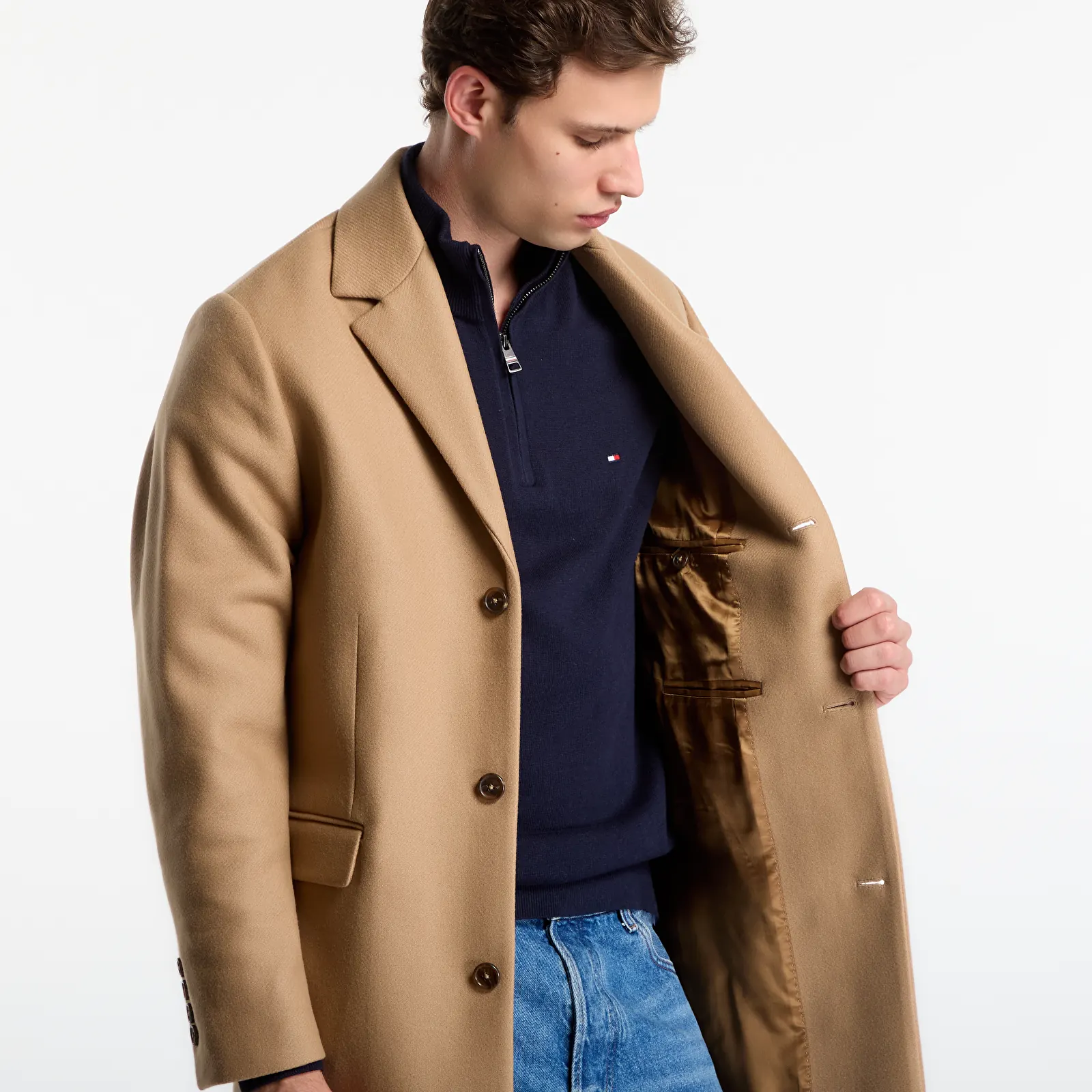Παλτά Gant Classic Wool Coat Fudge