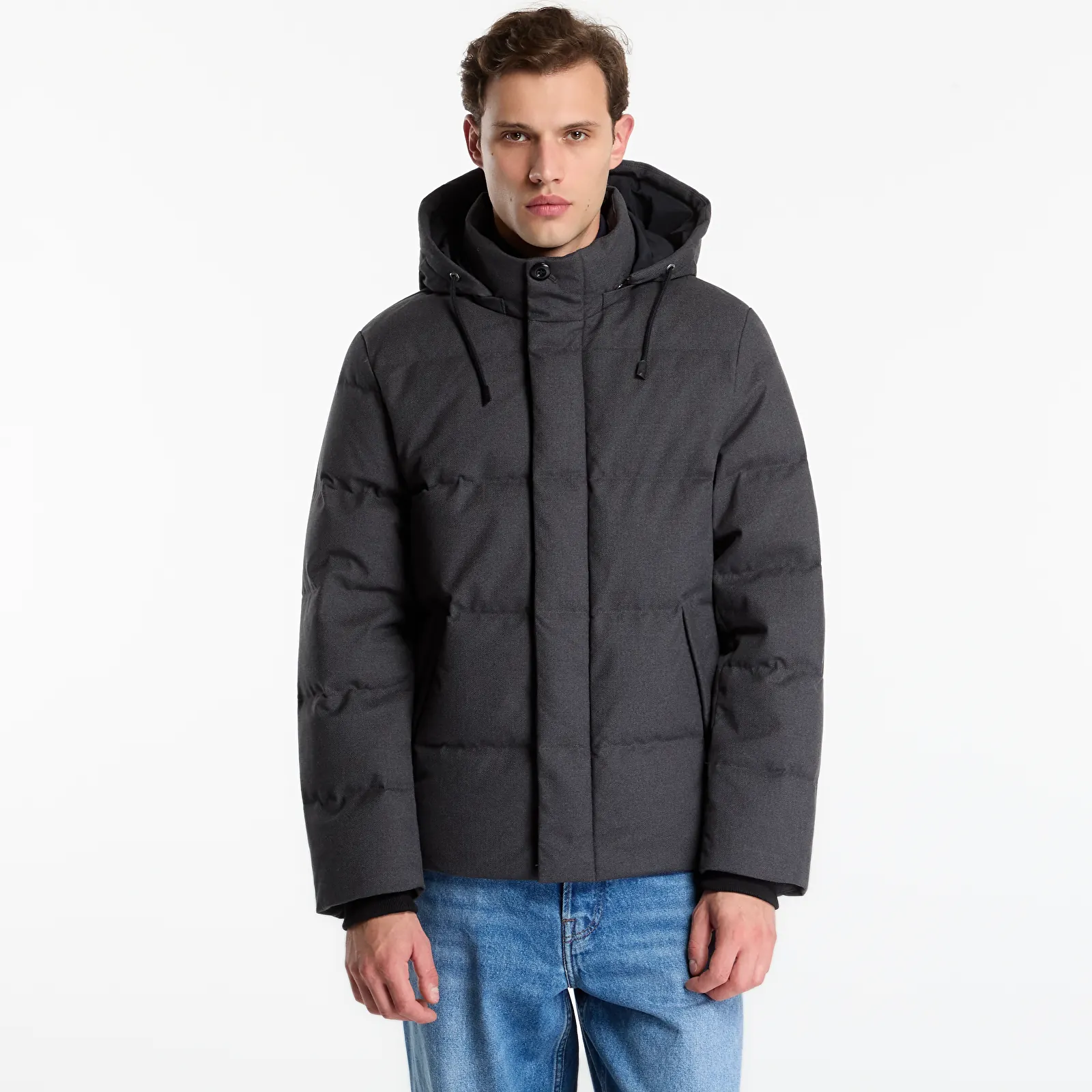 Jakker Gant Flannel Down Jacket Black Grey
