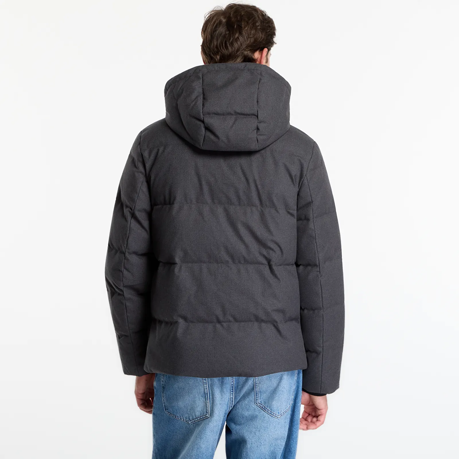 Jakker Gant Flannel Down Jacket Black Grey
