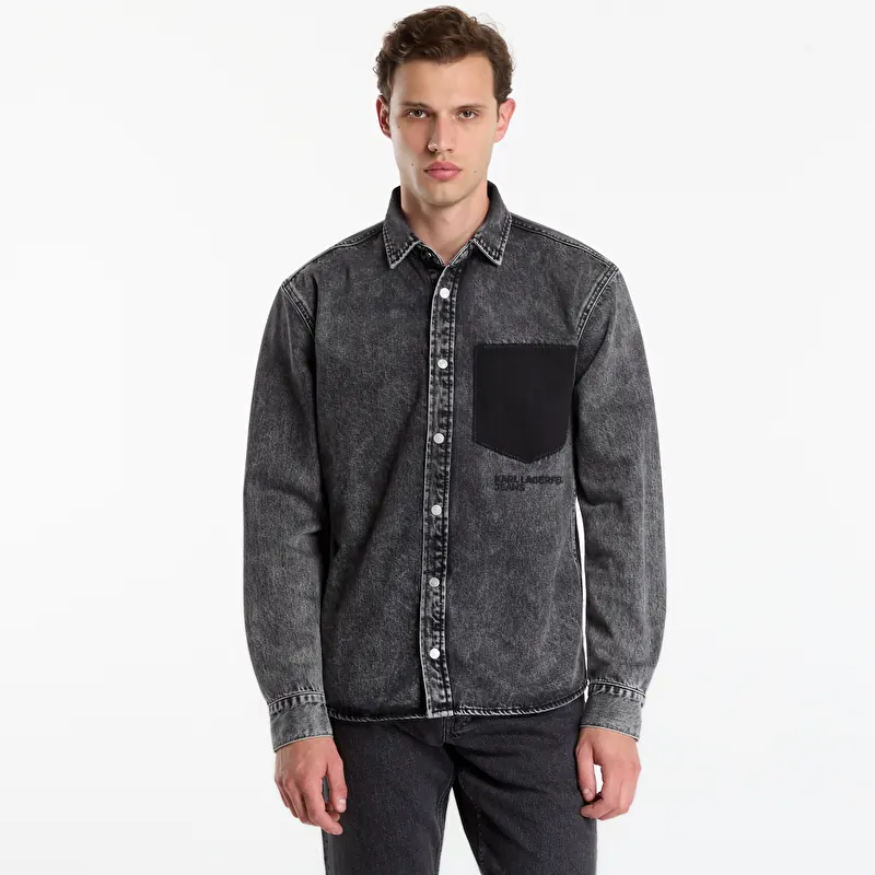 Shirt Karl Lagerfeld Jeans Denim Shirt Washed Black Od Black