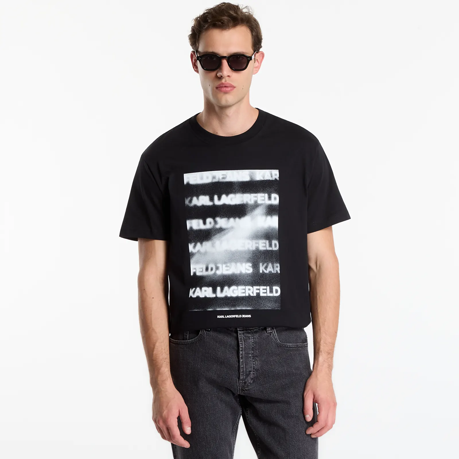 T-shirts  Karl Lagerfeld Jeans Reg Smoke Logo Tee Black