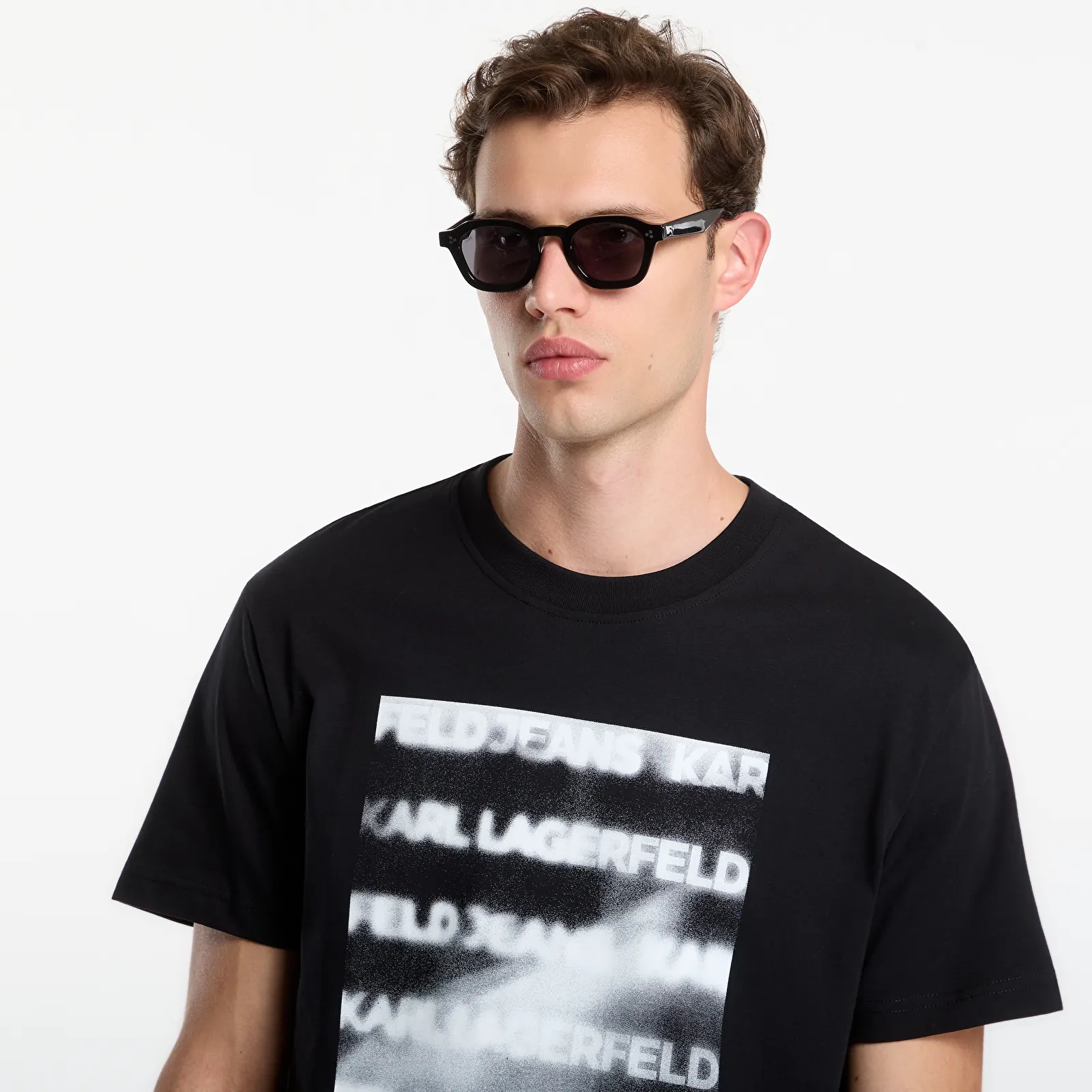 T-shirts  Karl Lagerfeld Jeans Reg Smoke Logo Tee Black