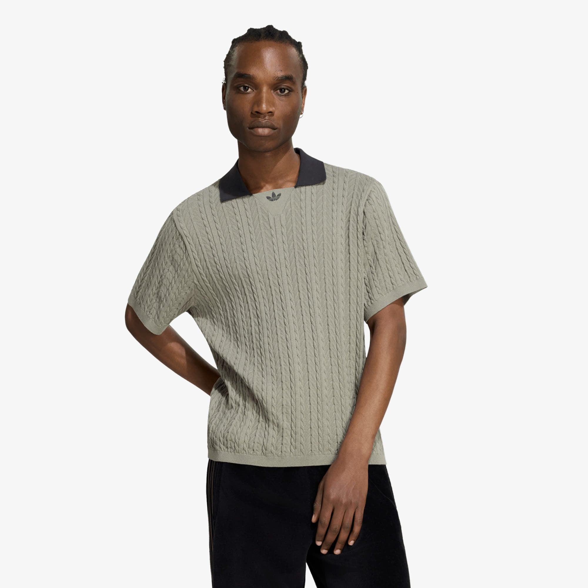 Тениска adidas Cable Knit Football Jersey Silver Pebble XXL