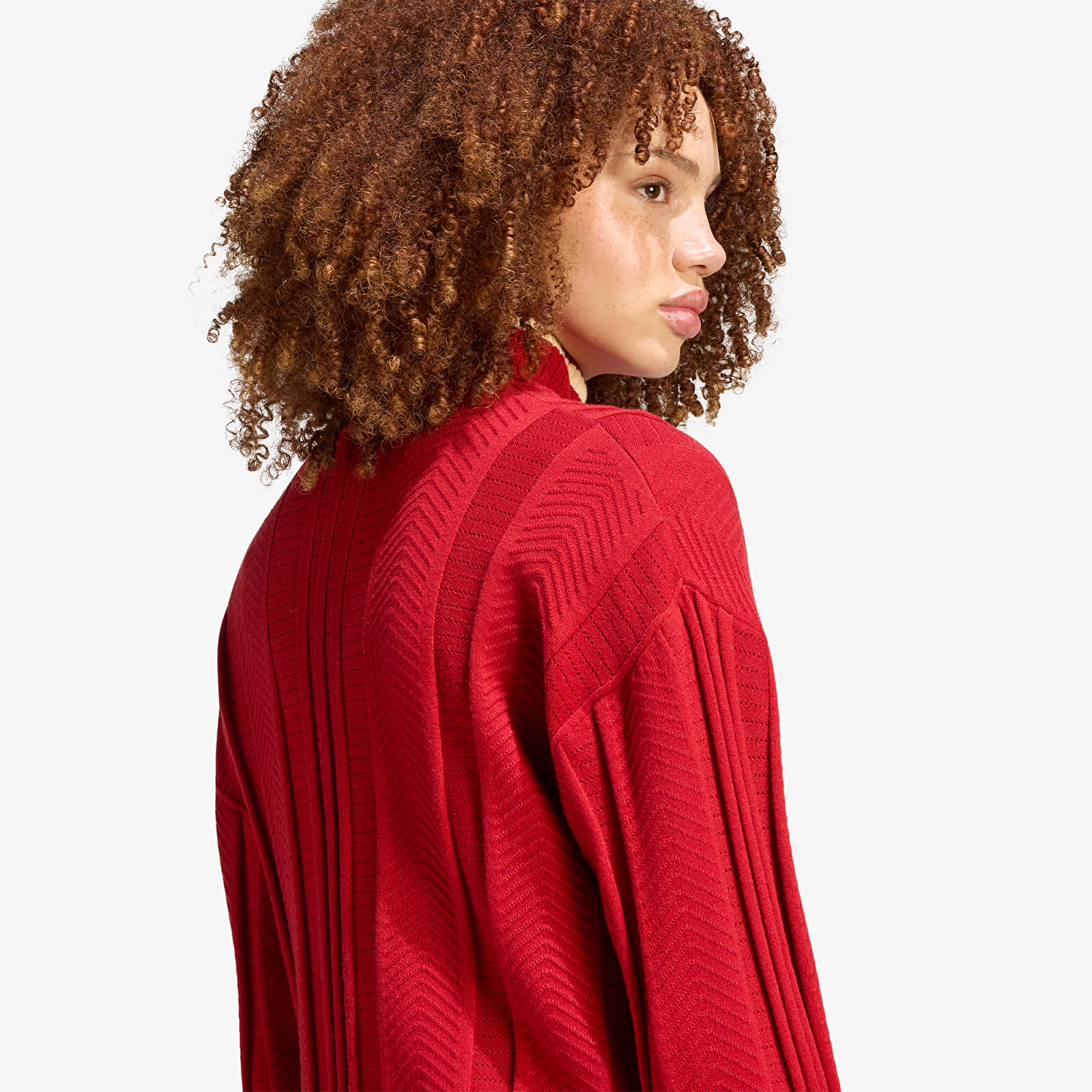 Chaquetas de punto para mujer adidas Cable Knit Firebird Track Top Team Victory Red