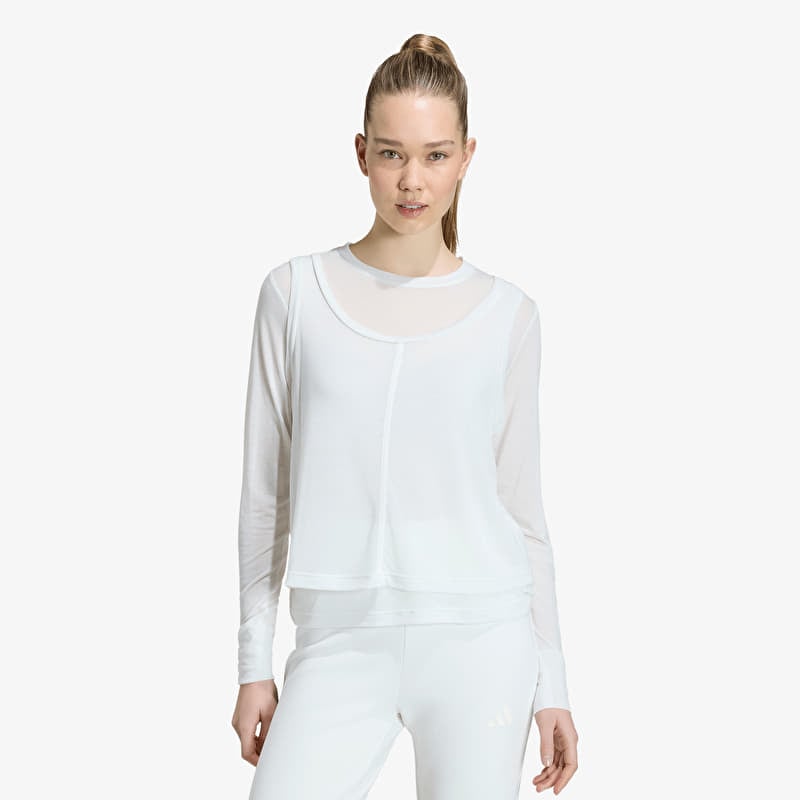 T-shirt adidas Soft Lux Sheer Long-Sleeve Off White