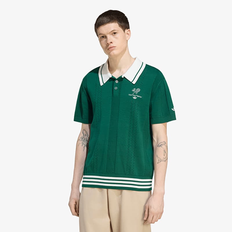 T-shirt adidas Polo Sweater Ss Dark Green