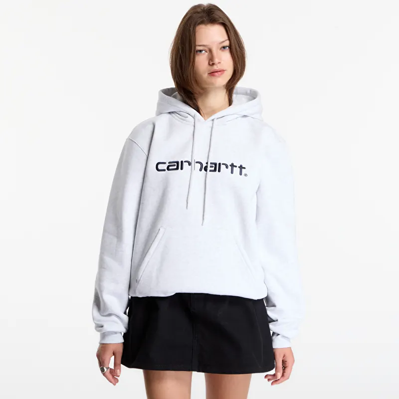 Verryttelypaita Carhartt WIP Hooded Carhartt Sweat UNISEX Ash Heather/ Graphite
