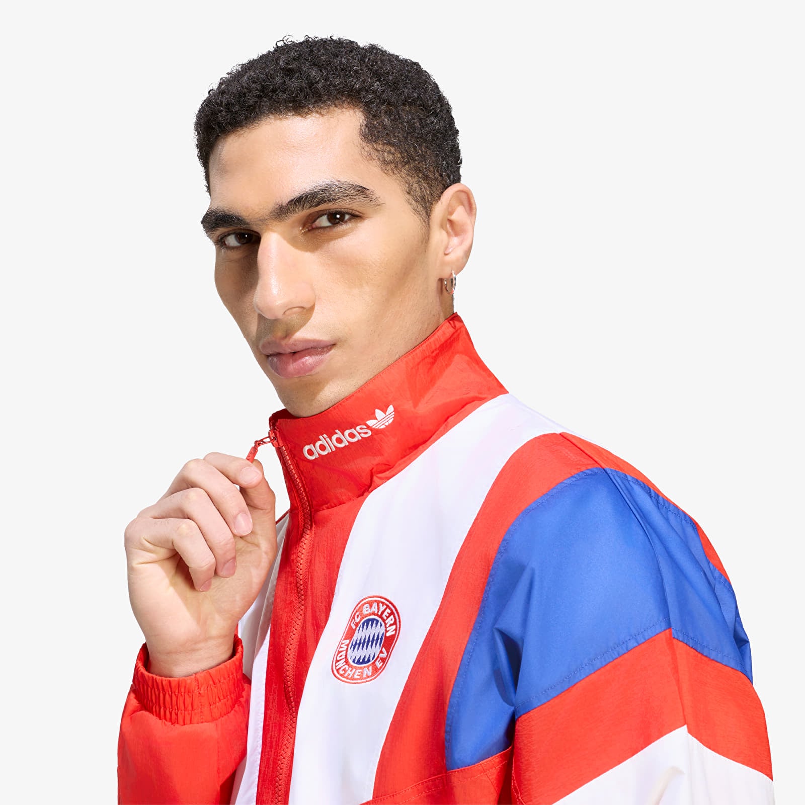 Moške vetrovke adidas FC Bayern Muenchen EQT Track Top Red/ White/ Semi Lucid Blue
