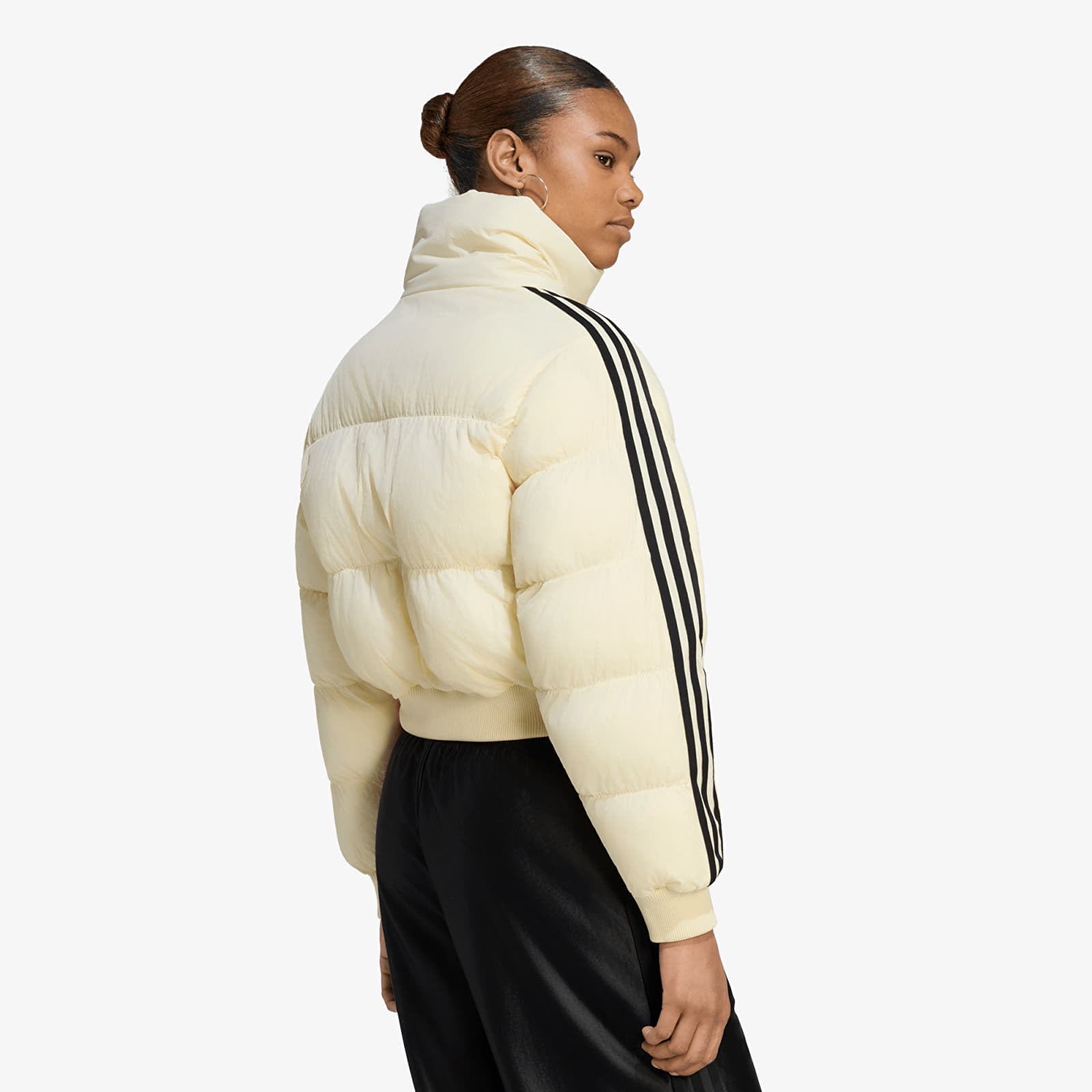 Women's Down Jackets adidas Adicolor Short Puffer Jacket Warm Vanilla