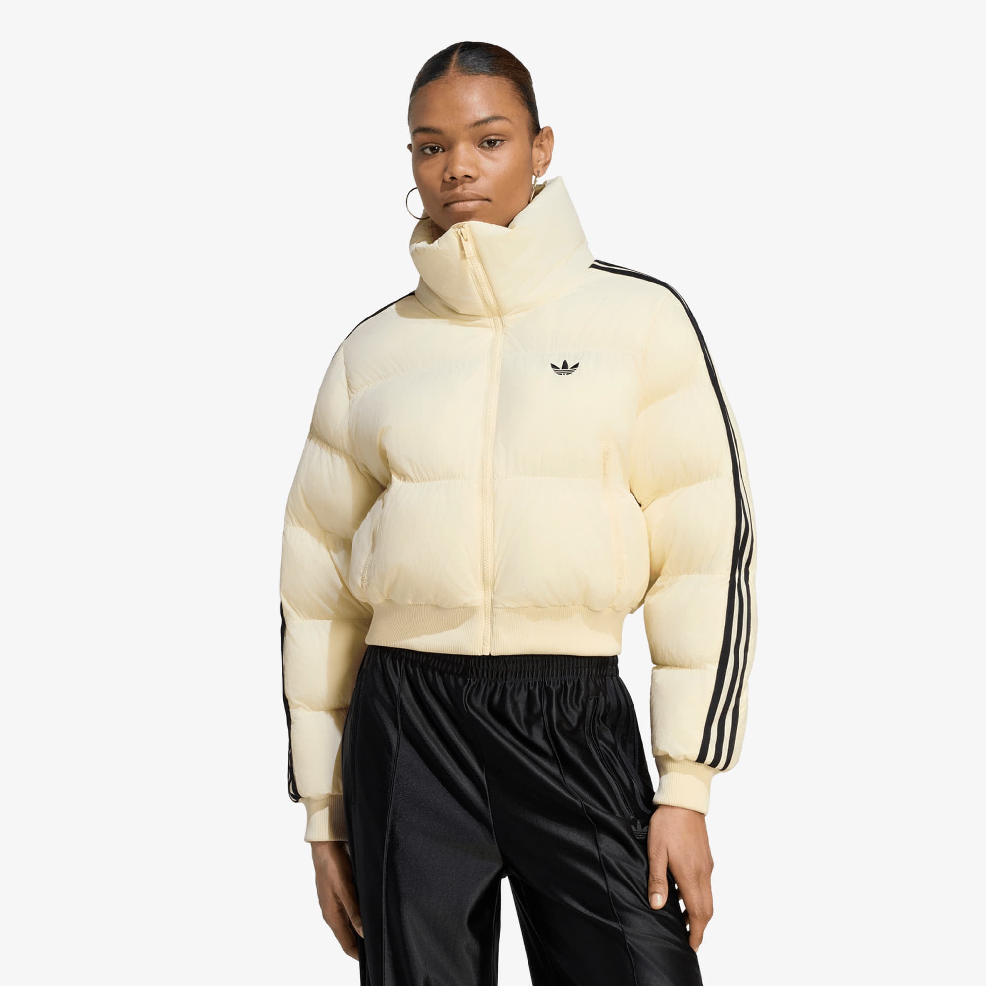 Пухено яке adidas Adicolor Short Puffer Jacket Warm Vanilla M