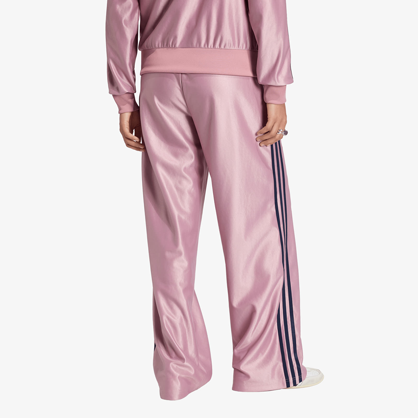 Pantalons femme adidas Metallic Firebird Loose Track Pant Magic Mauve/ Night Indigo