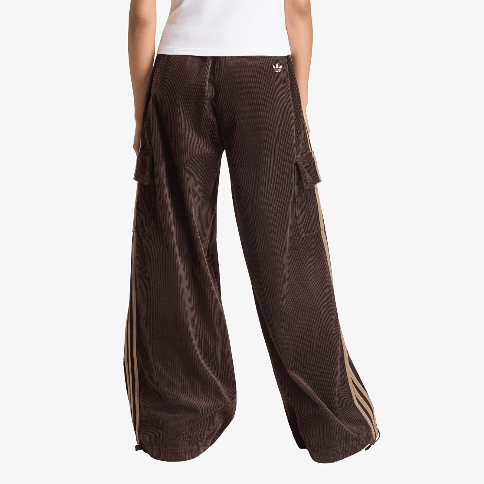 Pantaloni tuta donna adidas Corduroy 3S Cargo Pants Aurora Coffee/ Khaki Six