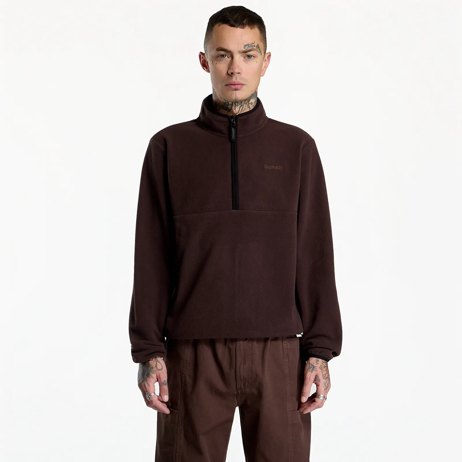 Meeste kampsunid Gramicci Thermal Fleece Pullover Deep Brown