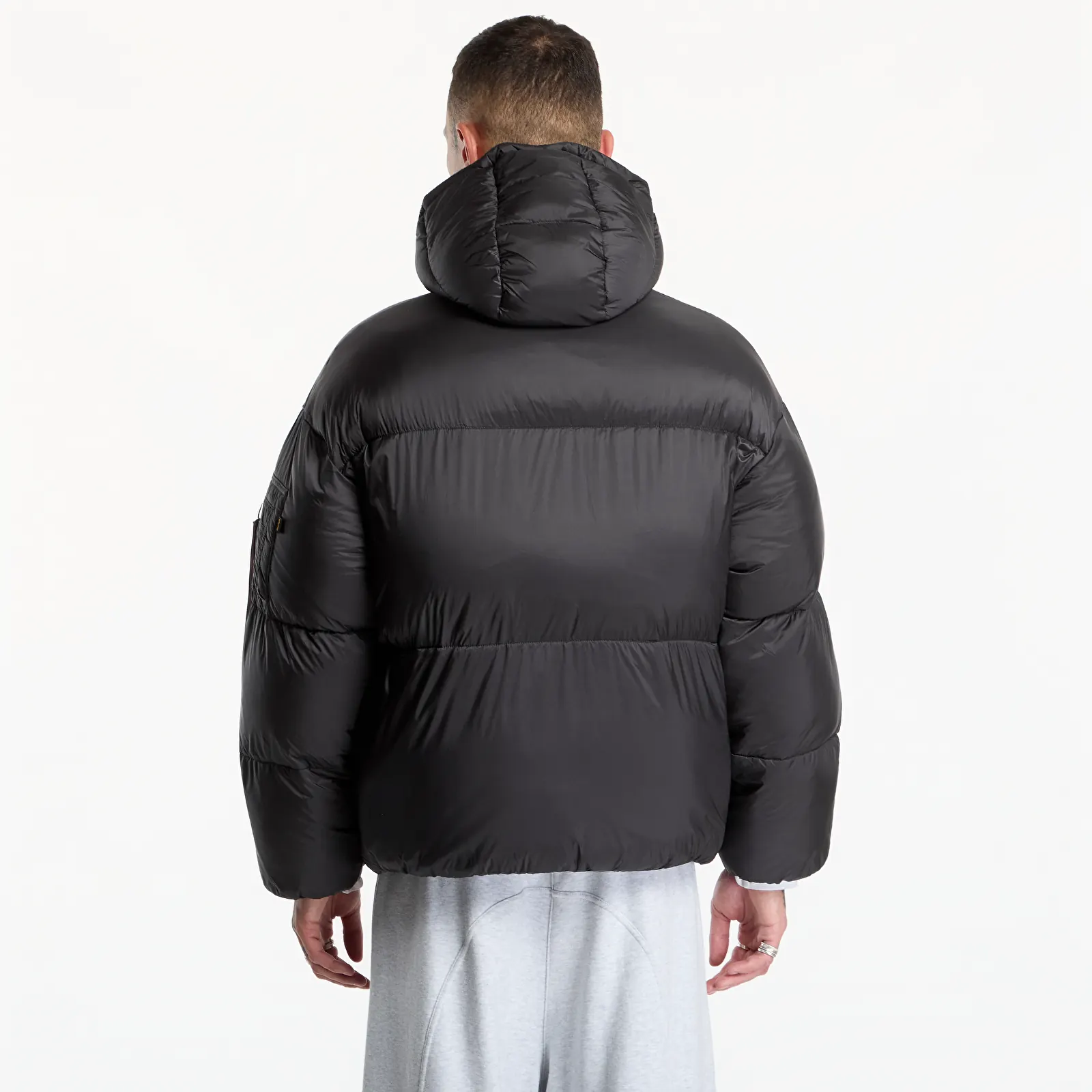 Dunjakker til mænd Alpha Industries Cloud Puffer Bomber Vintage Grey