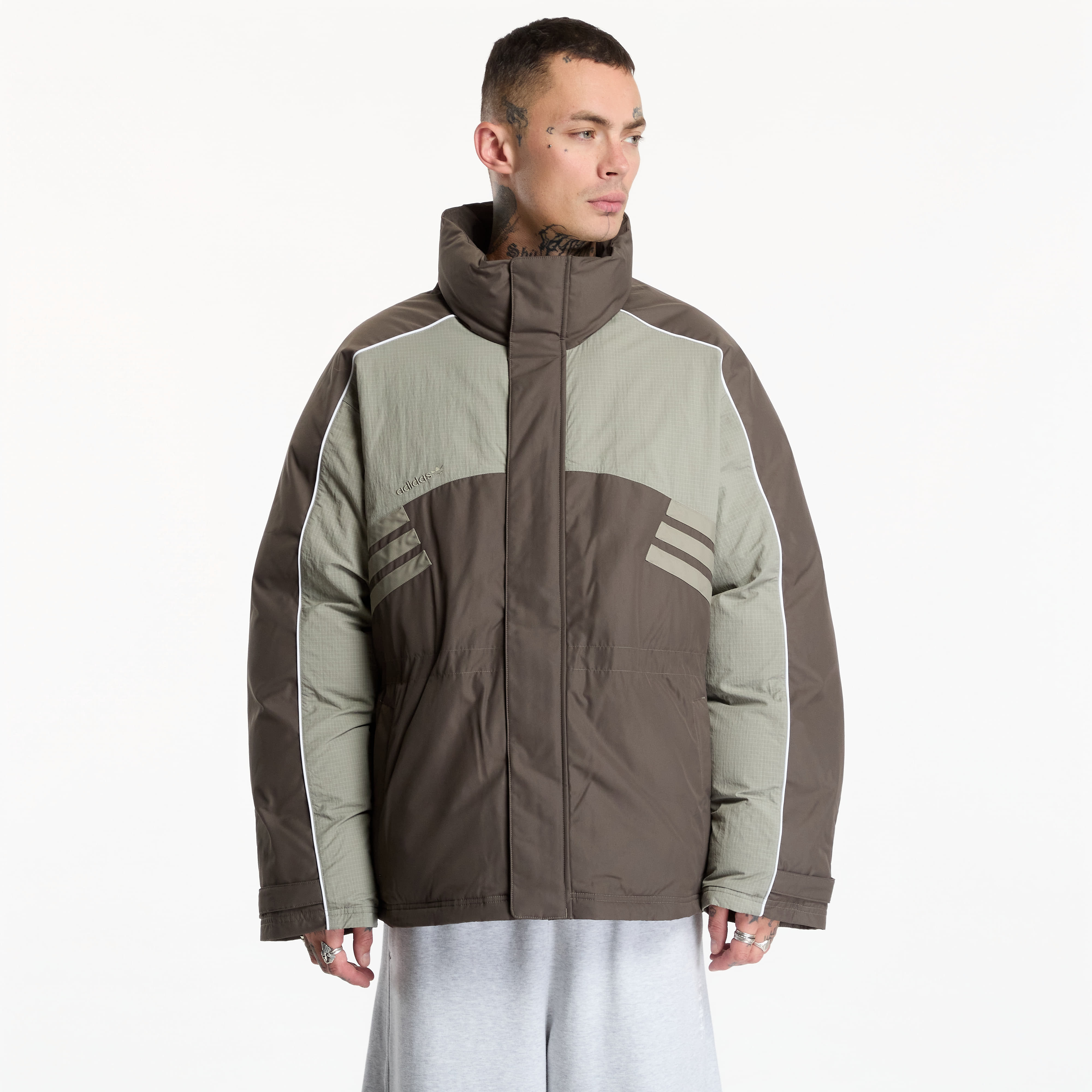 Пухено яке adidas Oversized Cutline Jacket Branch XXL