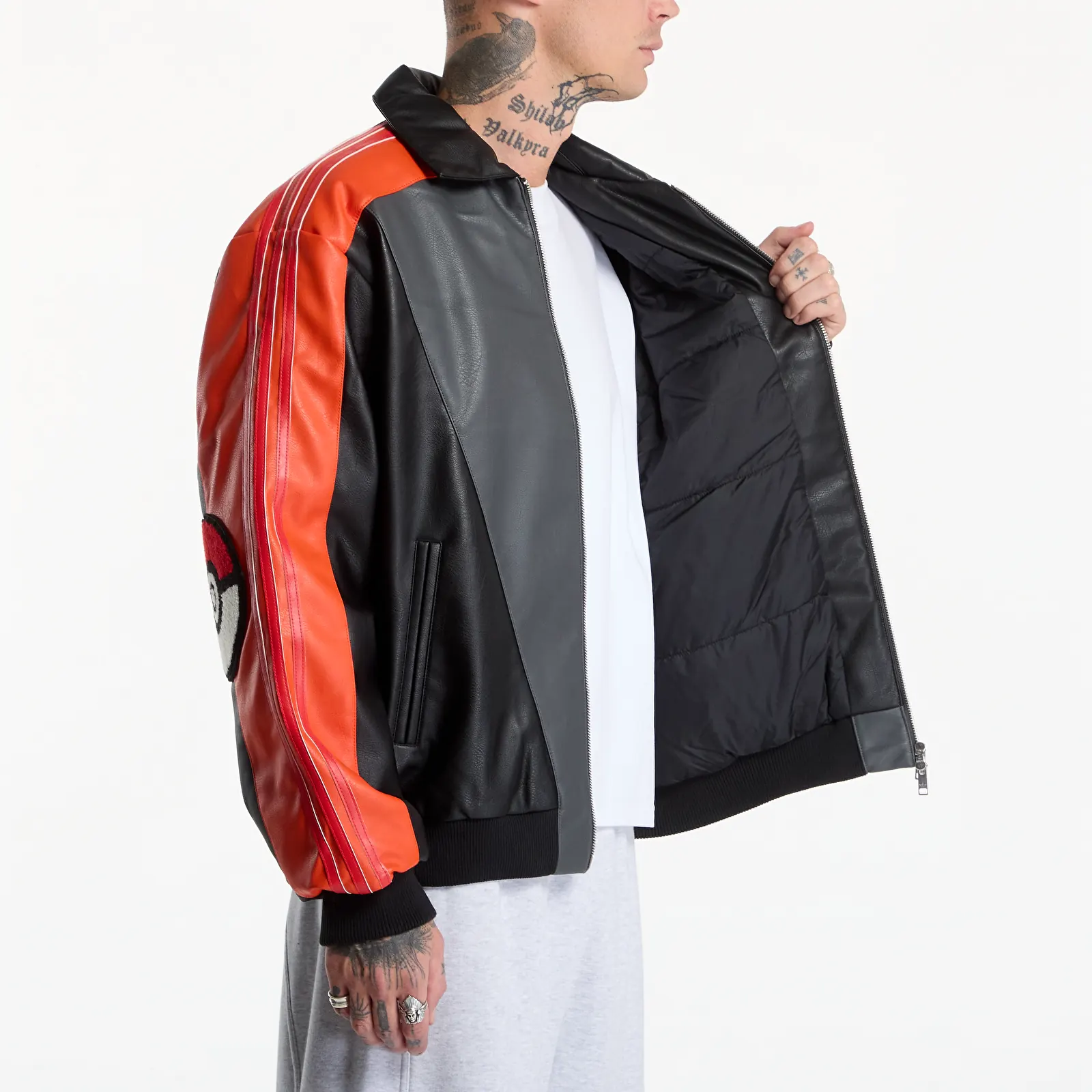 Bomberjakker til mænd adidas Poke 8BALL Jkt Black/ Collegiate Orange