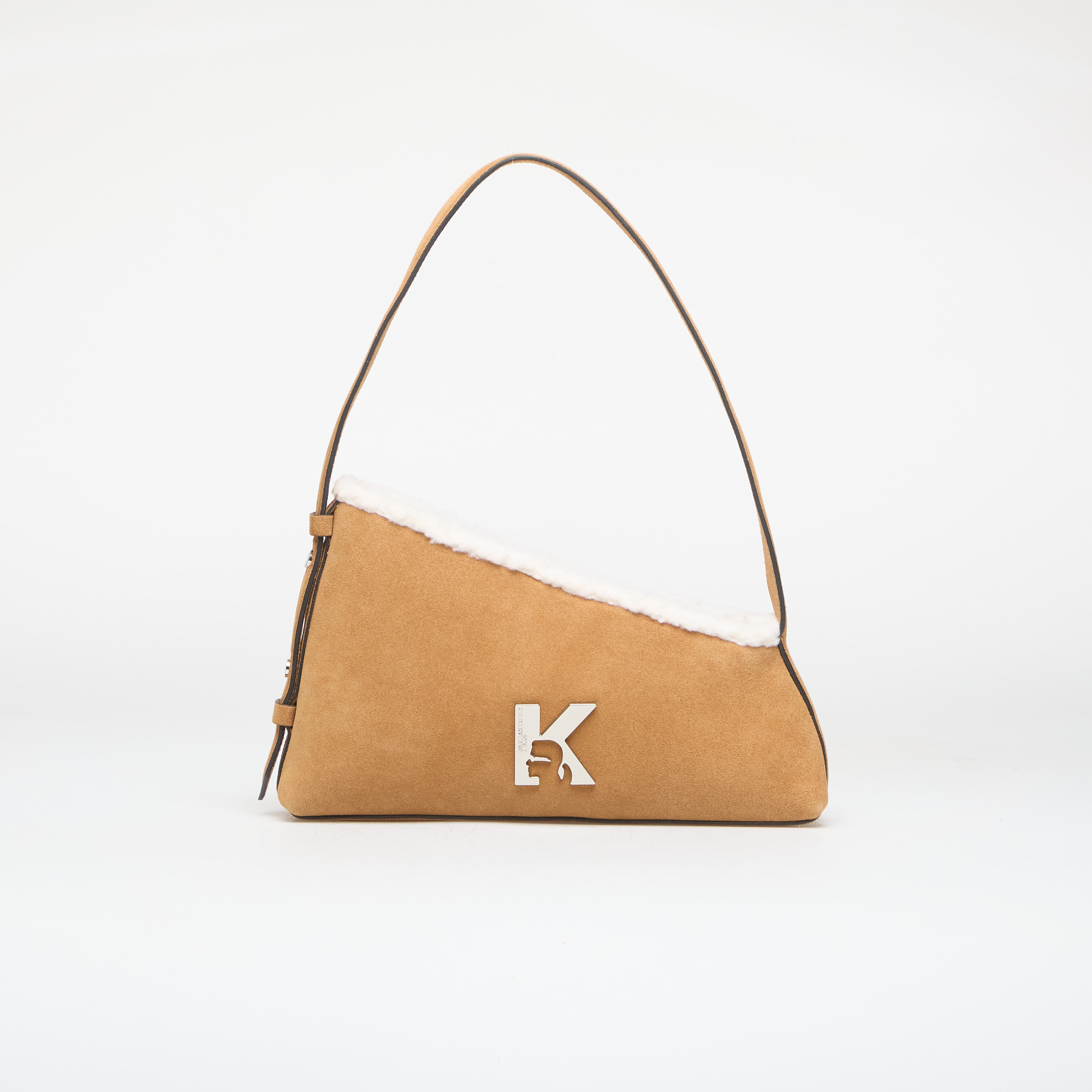 Karl Lagerfeld Jeans Geo Suede Shoulder Bag Fur Brown Universal
