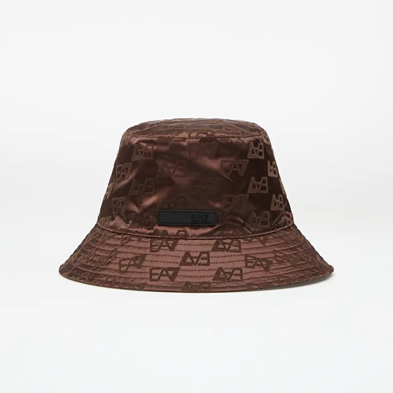 Hoed EA7 Emporio Armani Bucket Hat Brown Fancy 1