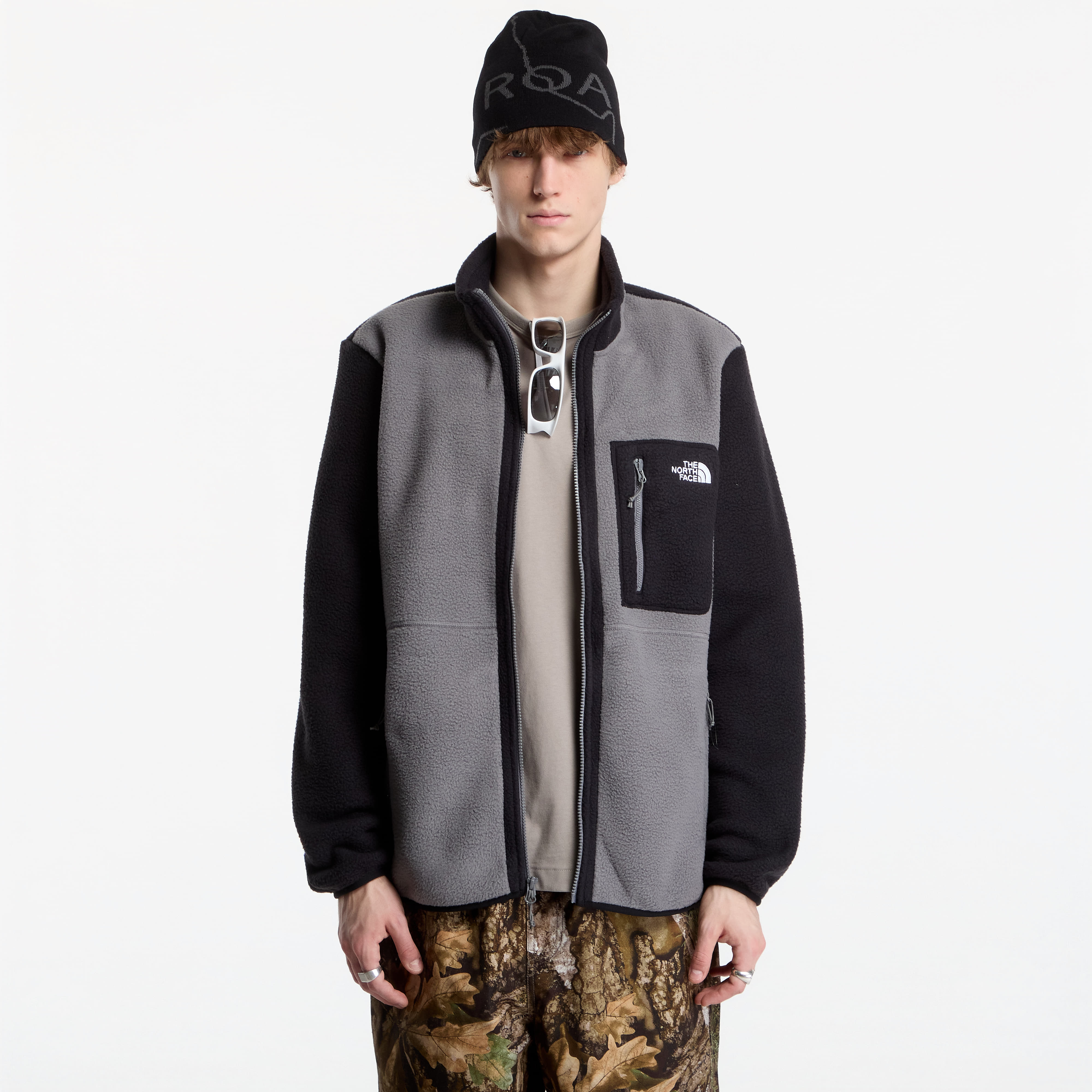 Суитшърт The North Face Yumiori Full Zip Smoked Pearl/TNF Black M