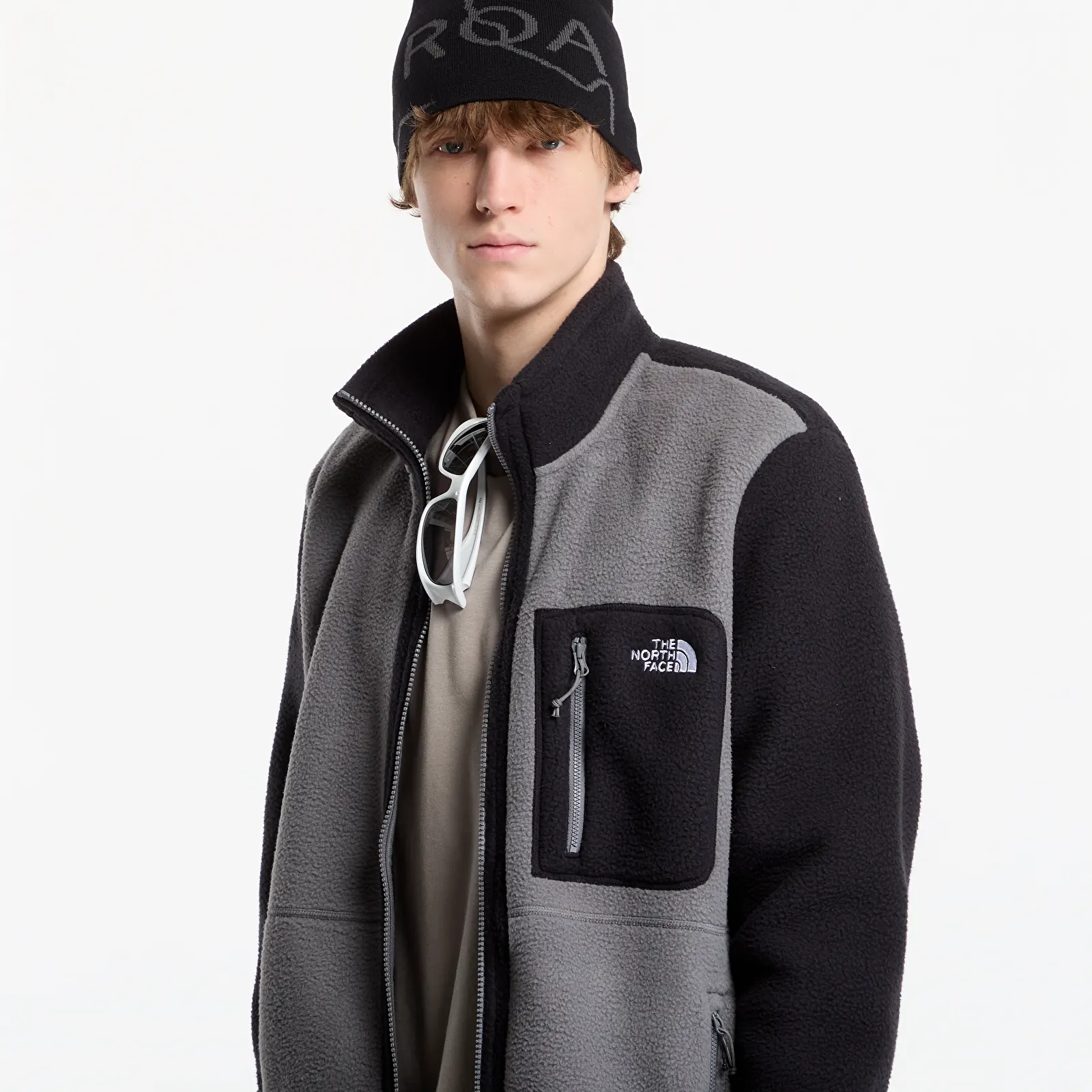 Men's sweatshirts The North Face Yumiori Full Zip Smoked Pearl/TNF Black
