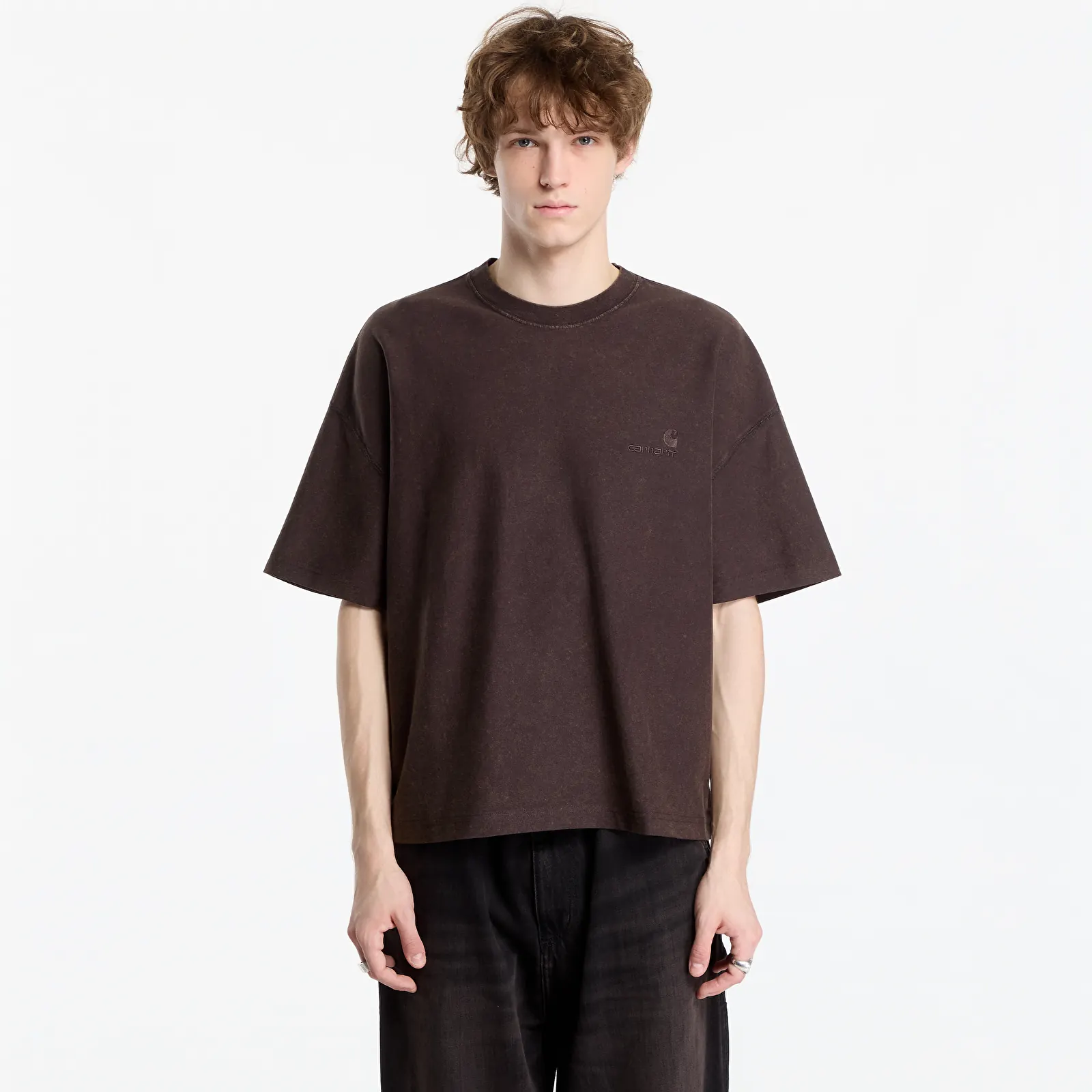 T-Shirts Männer Carhartt WIP S/S Lambert T-Shirt UNISEX Tobacco Moon Wash