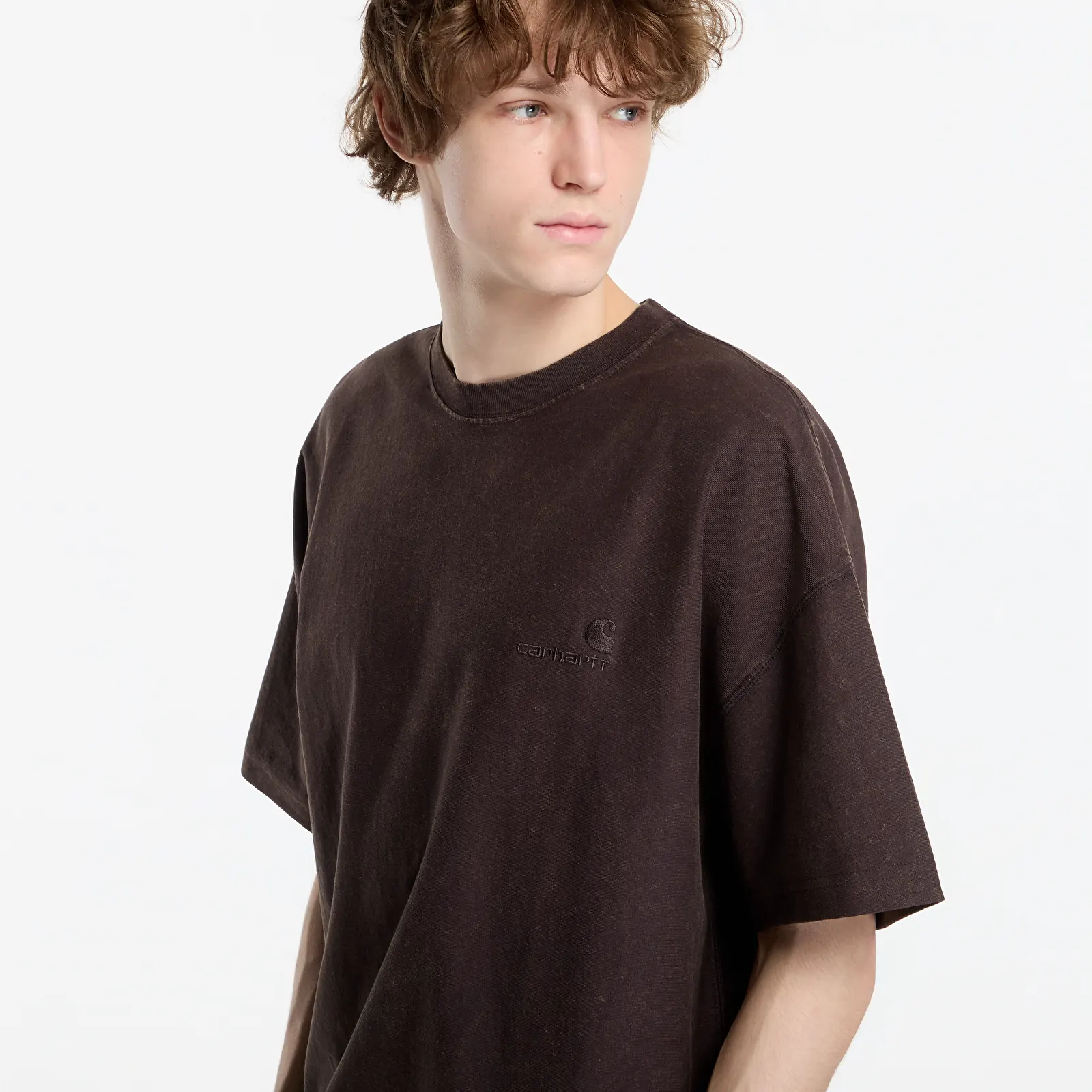 T-Shirts Männer Carhartt WIP S/S Lambert T-Shirt UNISEX Tobacco Moon Wash