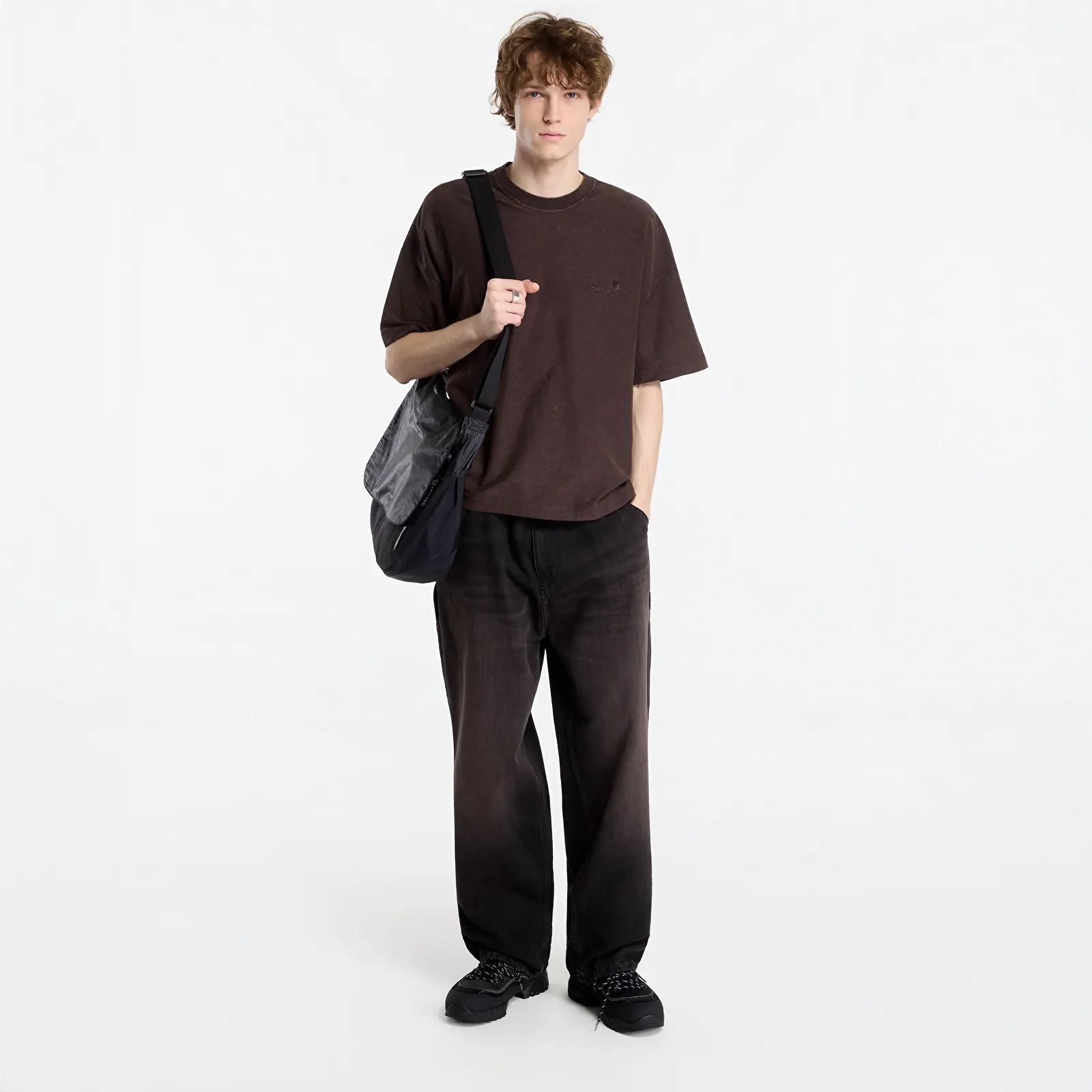 T-Shirts Männer Carhartt WIP S/S Lambert T-Shirt UNISEX Tobacco Moon Wash