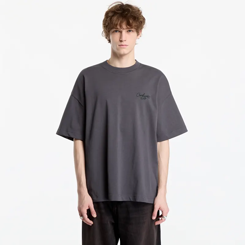 T-Shirt Carhartt WIP S/S Signature Script T-Shirt UNISEX Graphite/ Dark Scarab