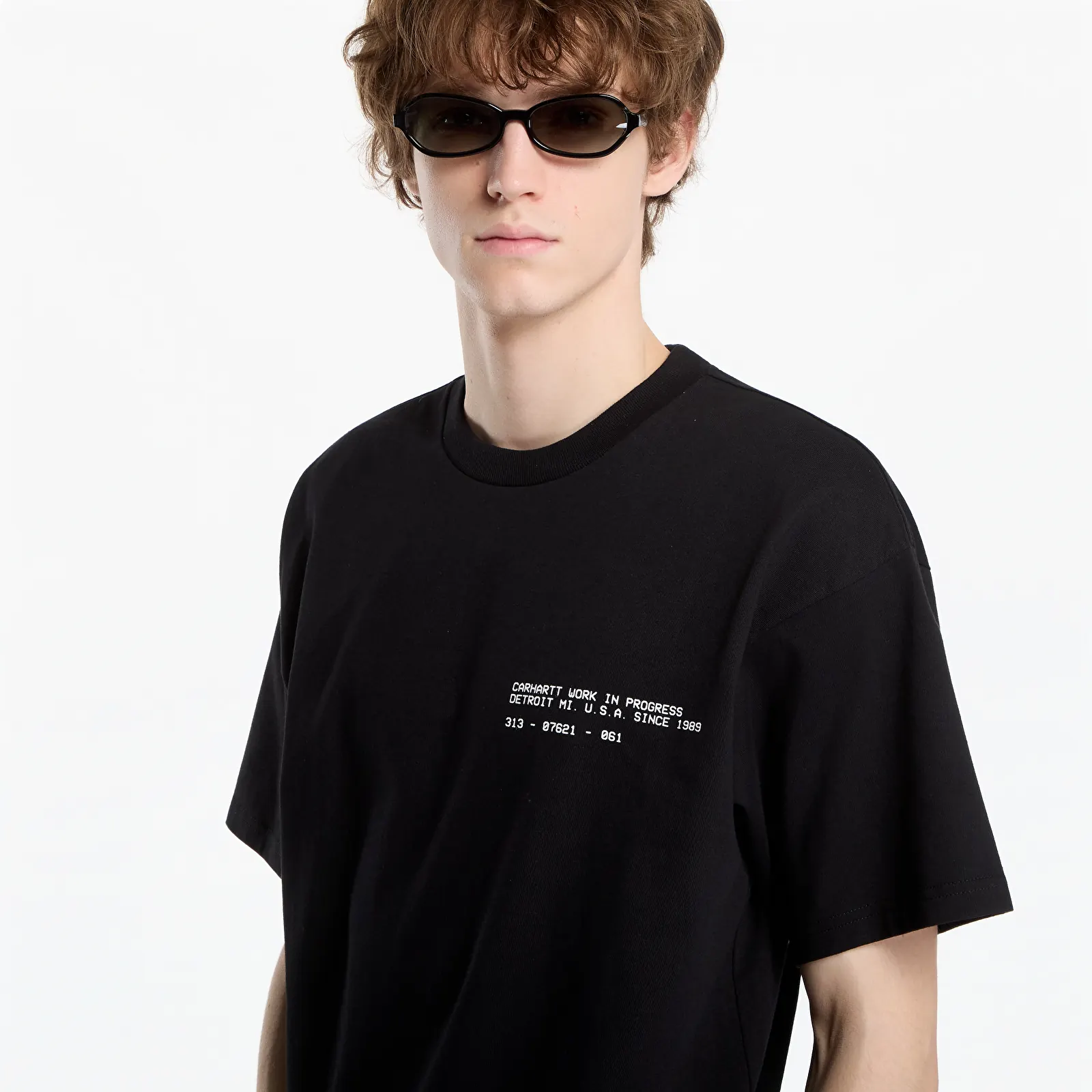 T-shirts de homem Carhartt WIP S/S Feather Progress T-Shirt UNISEX Black