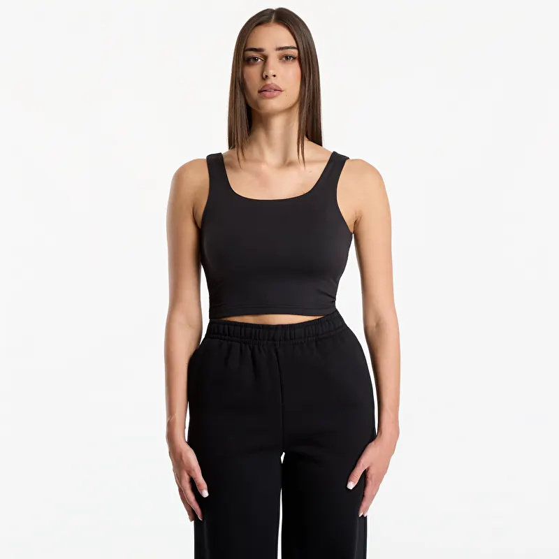 Urban Classics Ladies Cropped Polyamide Top Black