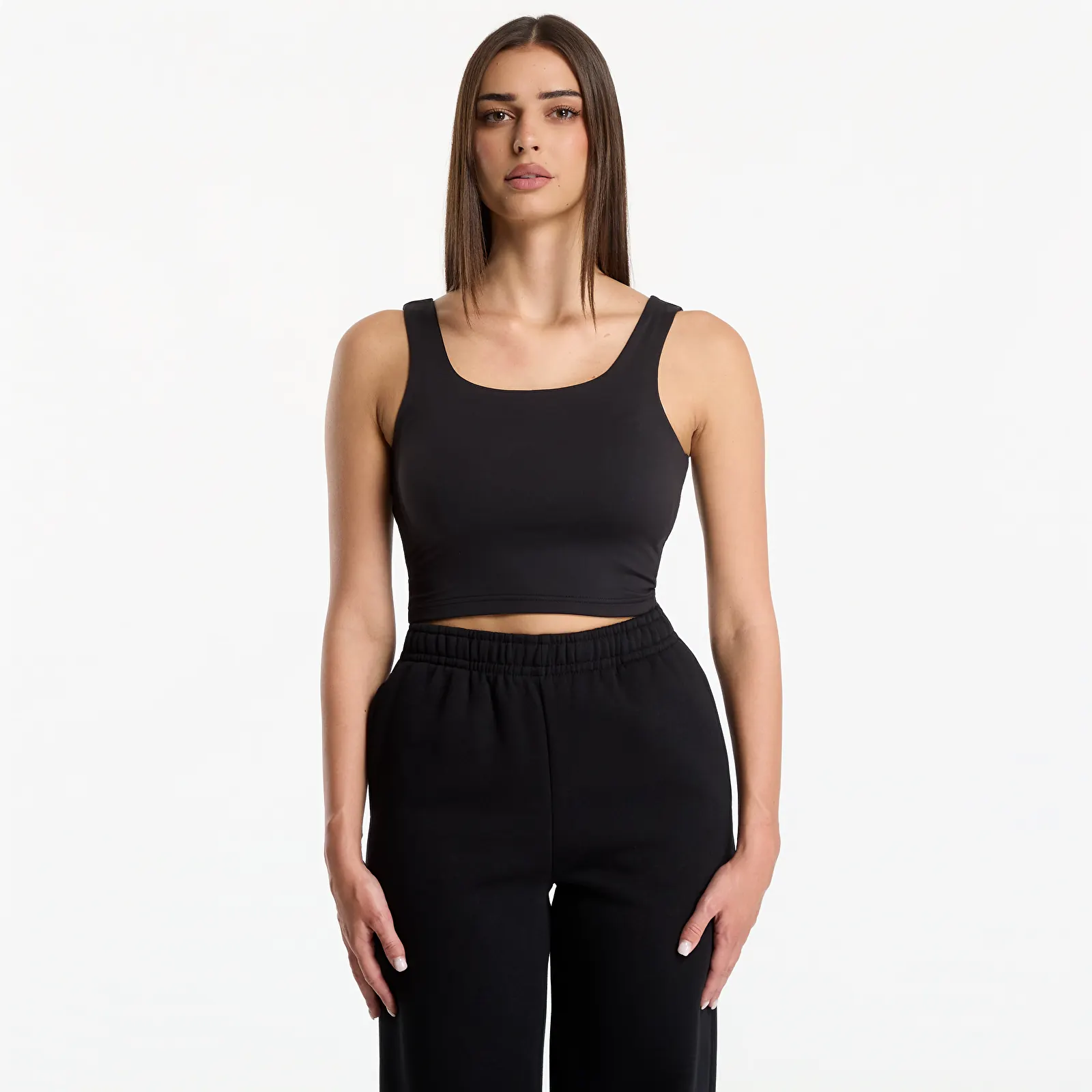 Топы Urban Classics Ladies Cropped Polyamide Top Black