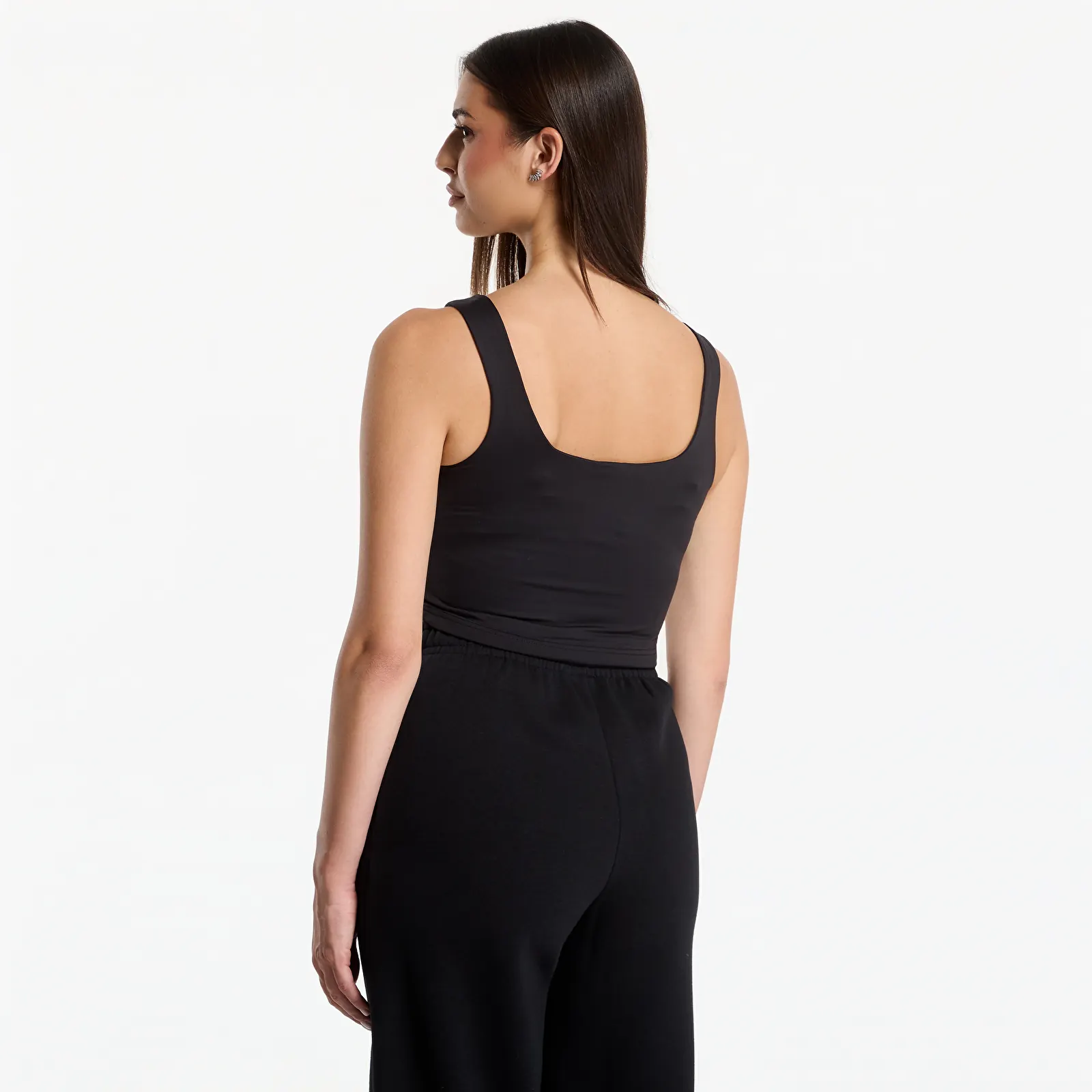 Топы Urban Classics Ladies Cropped Polyamide Top Black