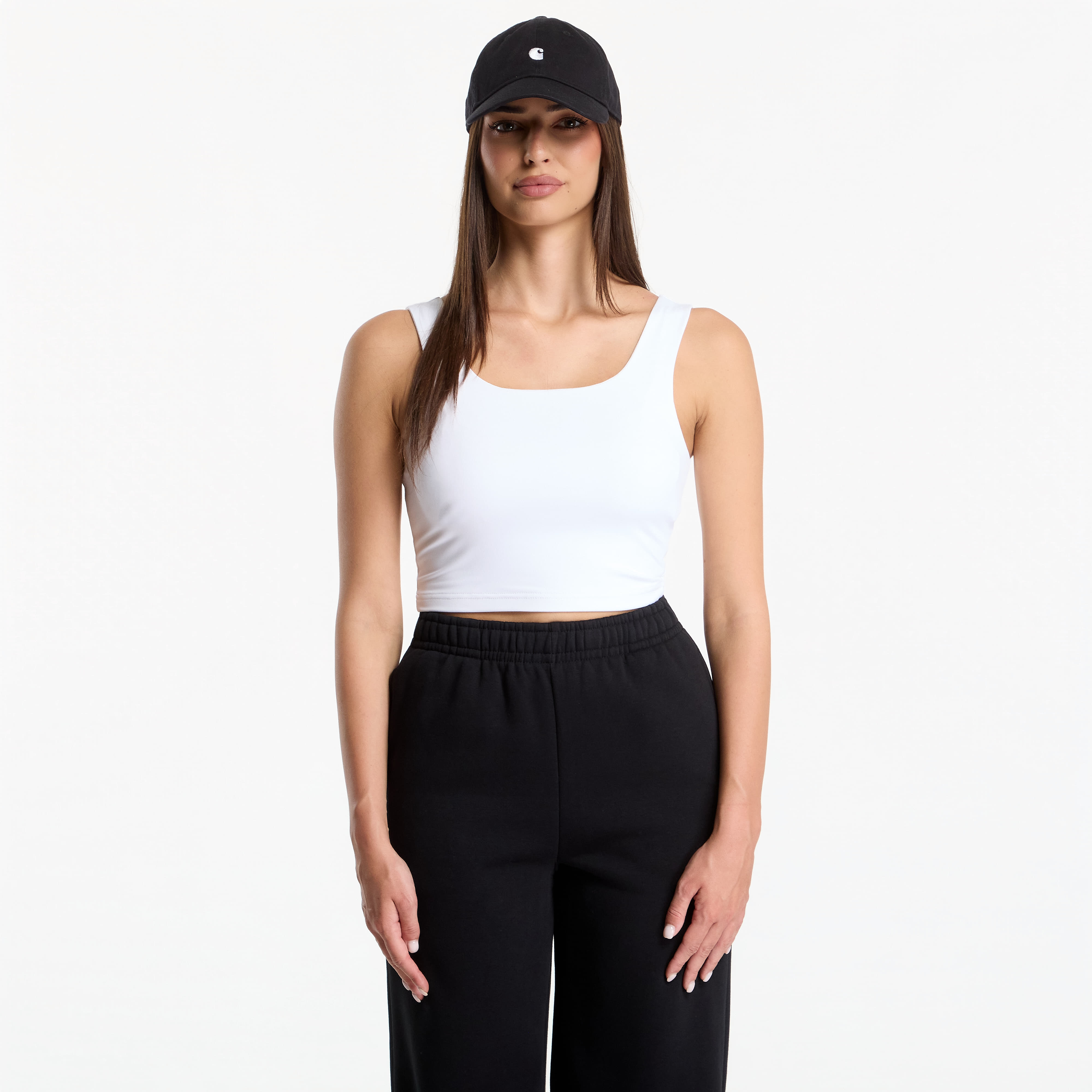 Urban Classics Ladies Cropped Polyamide Top White M