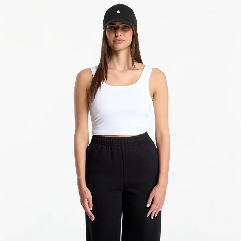 Urban Classics Ladies Cropped Polyamide Top White